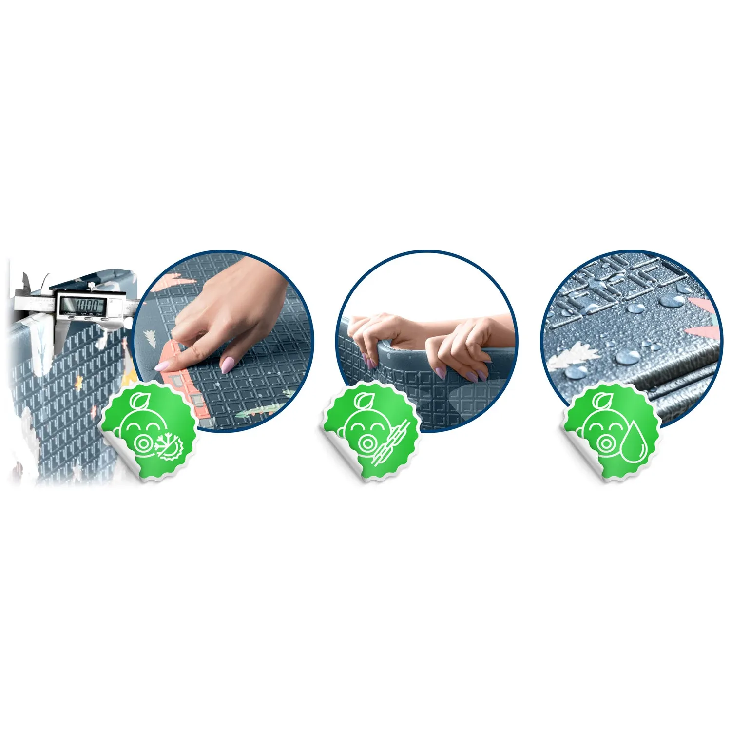 Sulankstomas edukacinis putplasčio kilimėlis 200 x 150 x 1 cm Nukido NK-341 - nuotrauka 1