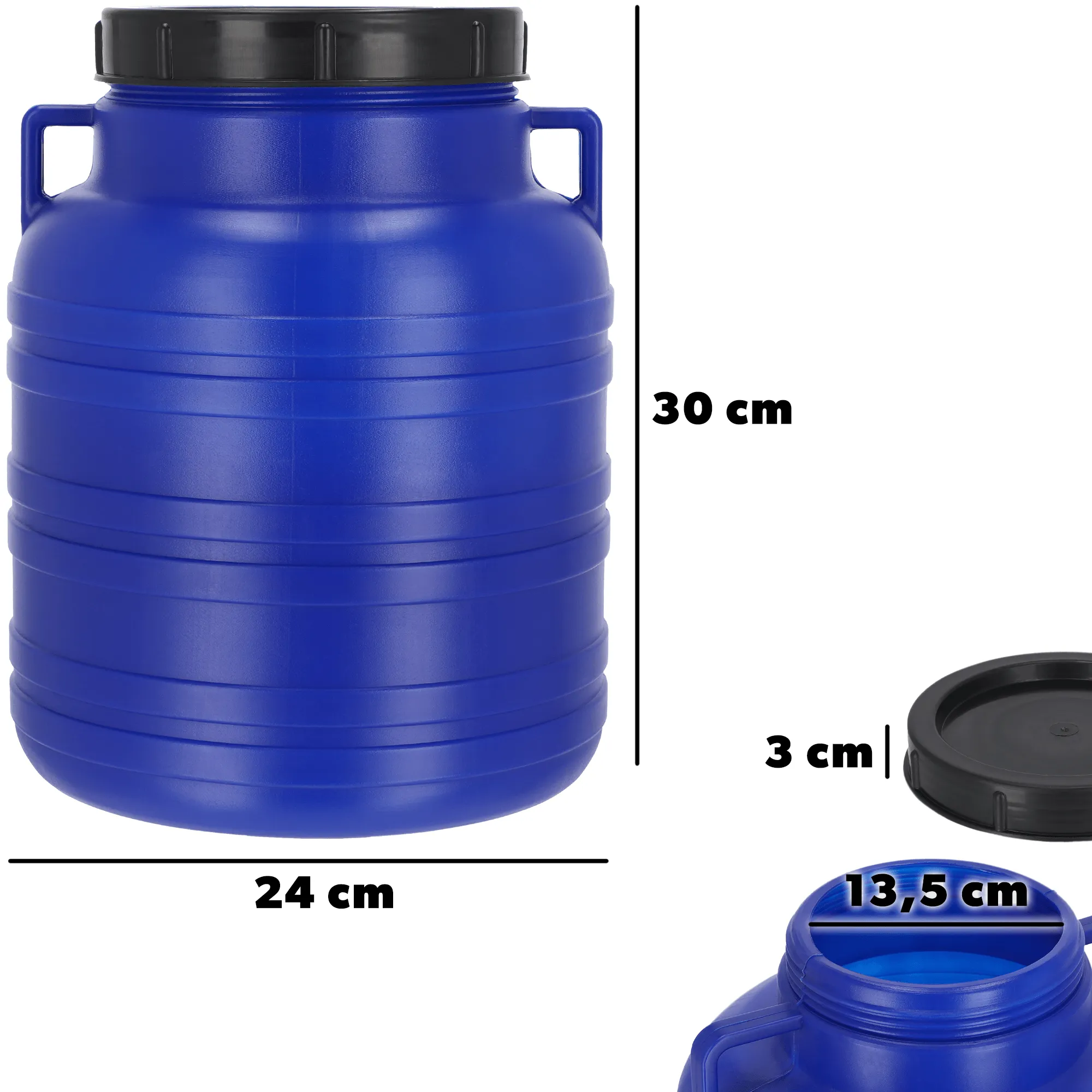 Odda 10 l plastikinė marinavimo statinė, mėlyna