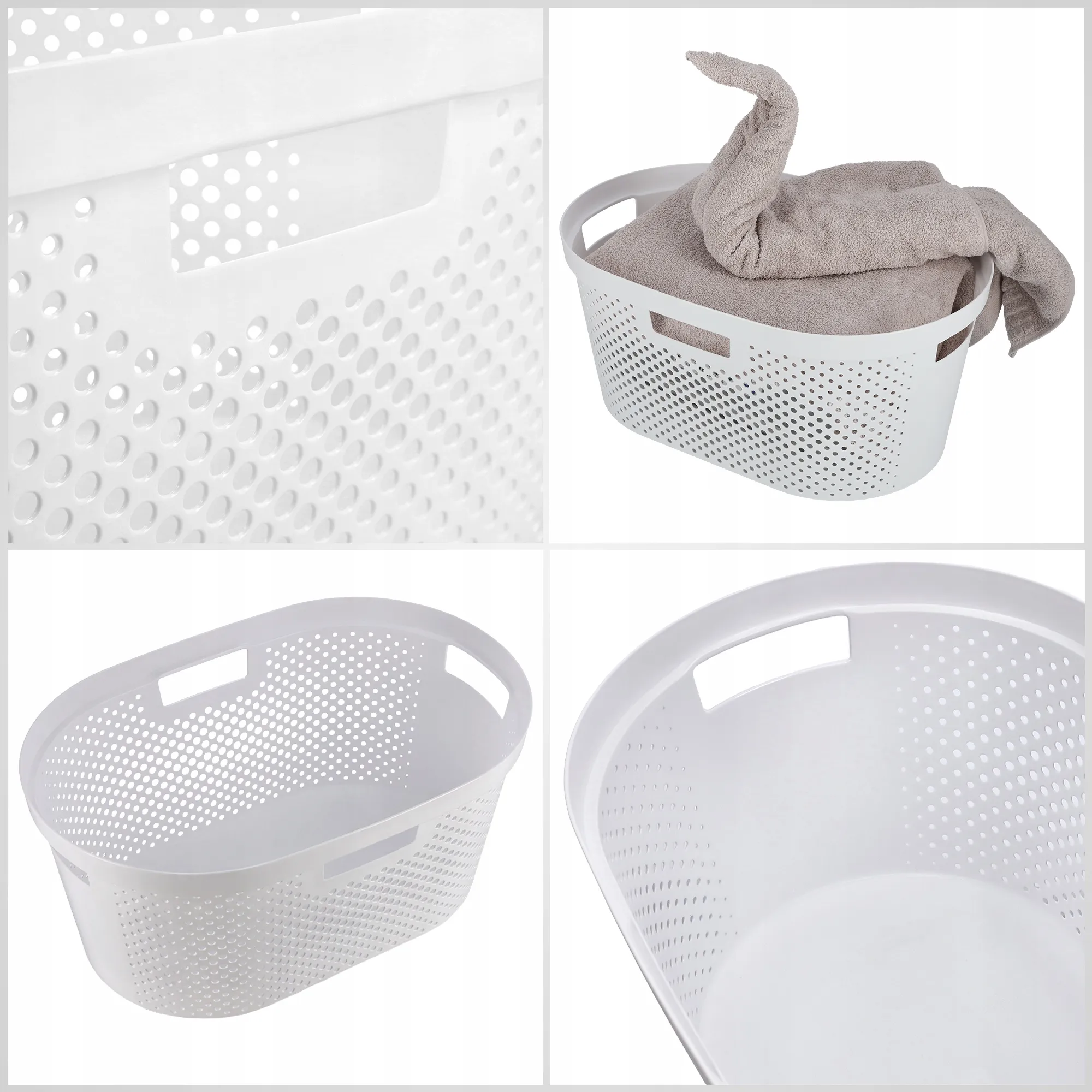 Curver Infinity 40 l baltas skalbinių konteineris