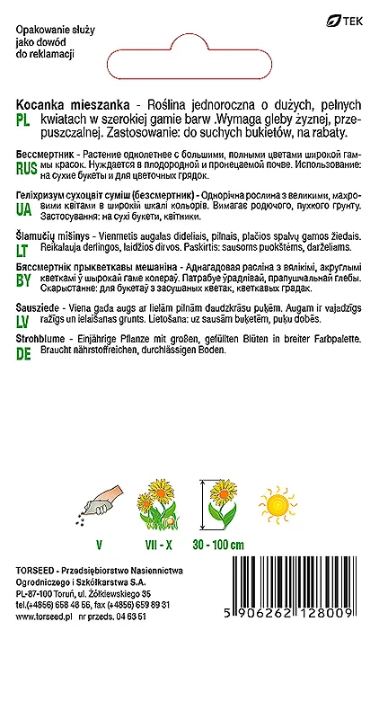 Helichrysum pažiedlapių-monstrų mišinys 2 g