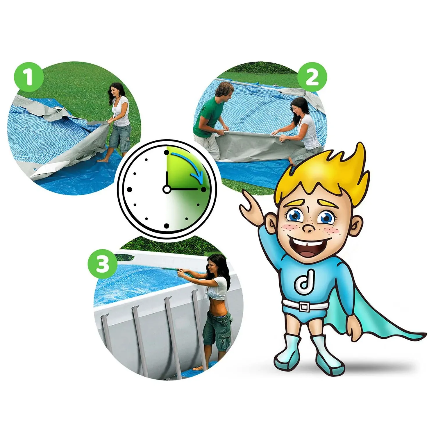 Karkasinis sodo baseinas 412 x 201 x 122 cm 10 viename BESTWAY 56457N - nuotrauka 1