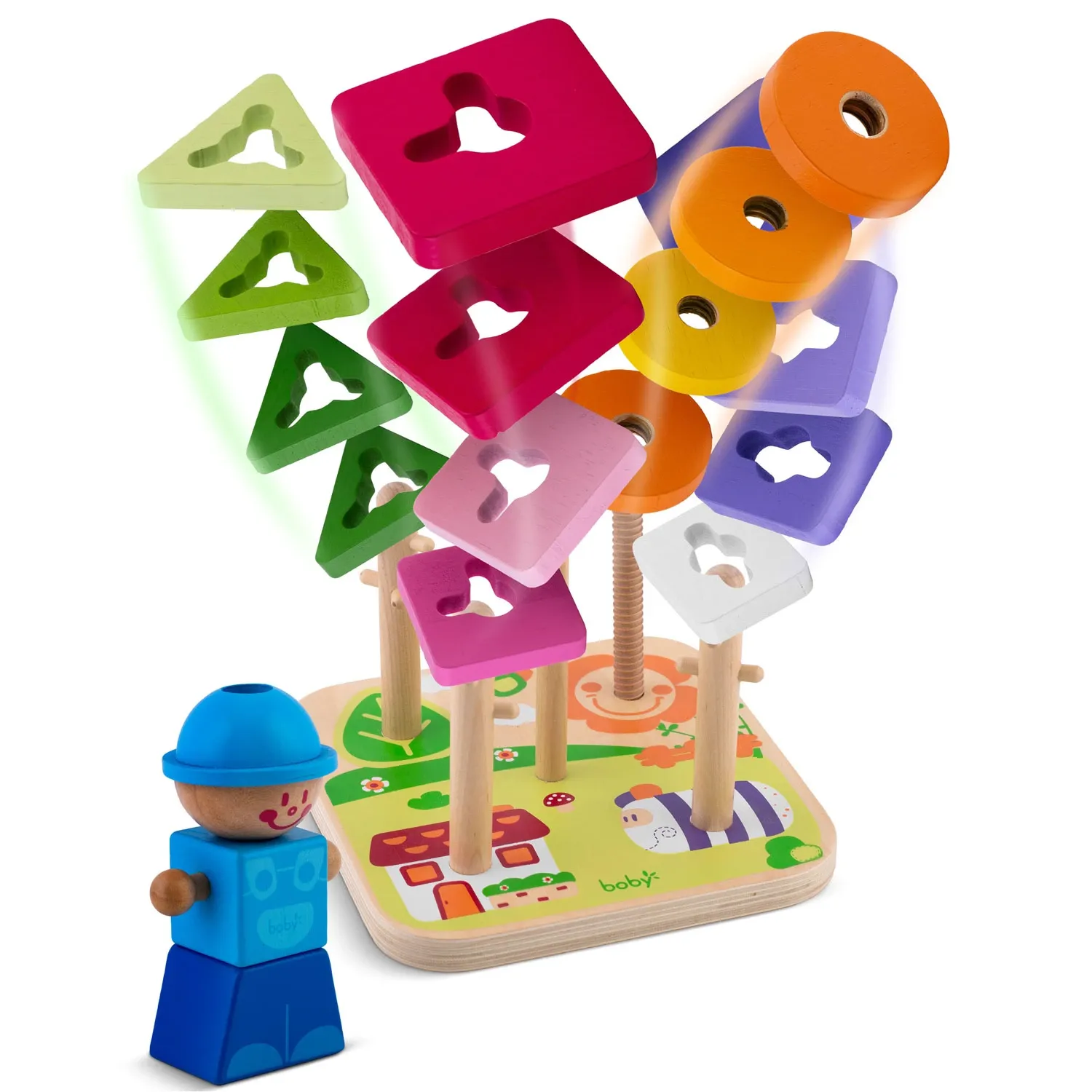 Medinių žaislų rūšiavimo dėlionė RK-866 Ricokids - nuotrauka 1
