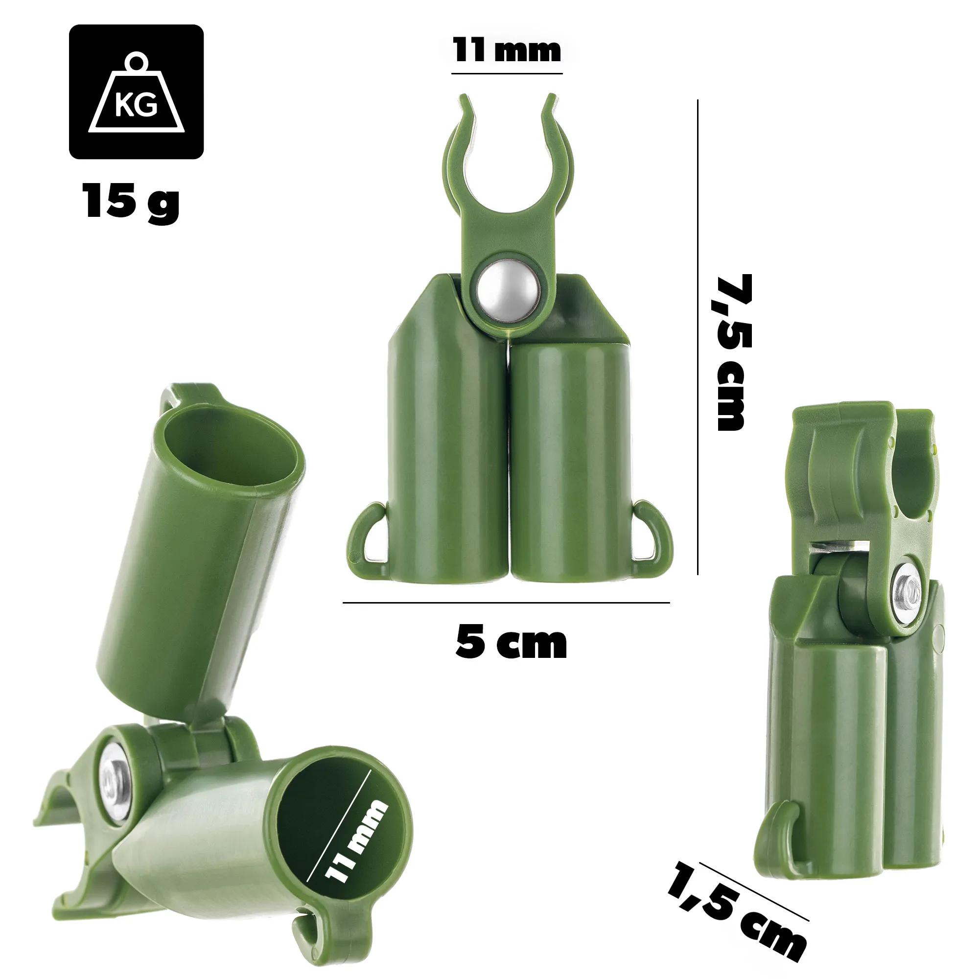 Viršutinė jungtis „Posile“ sodo stulpams, reguliuojama, 11 mm, 4 vnt.