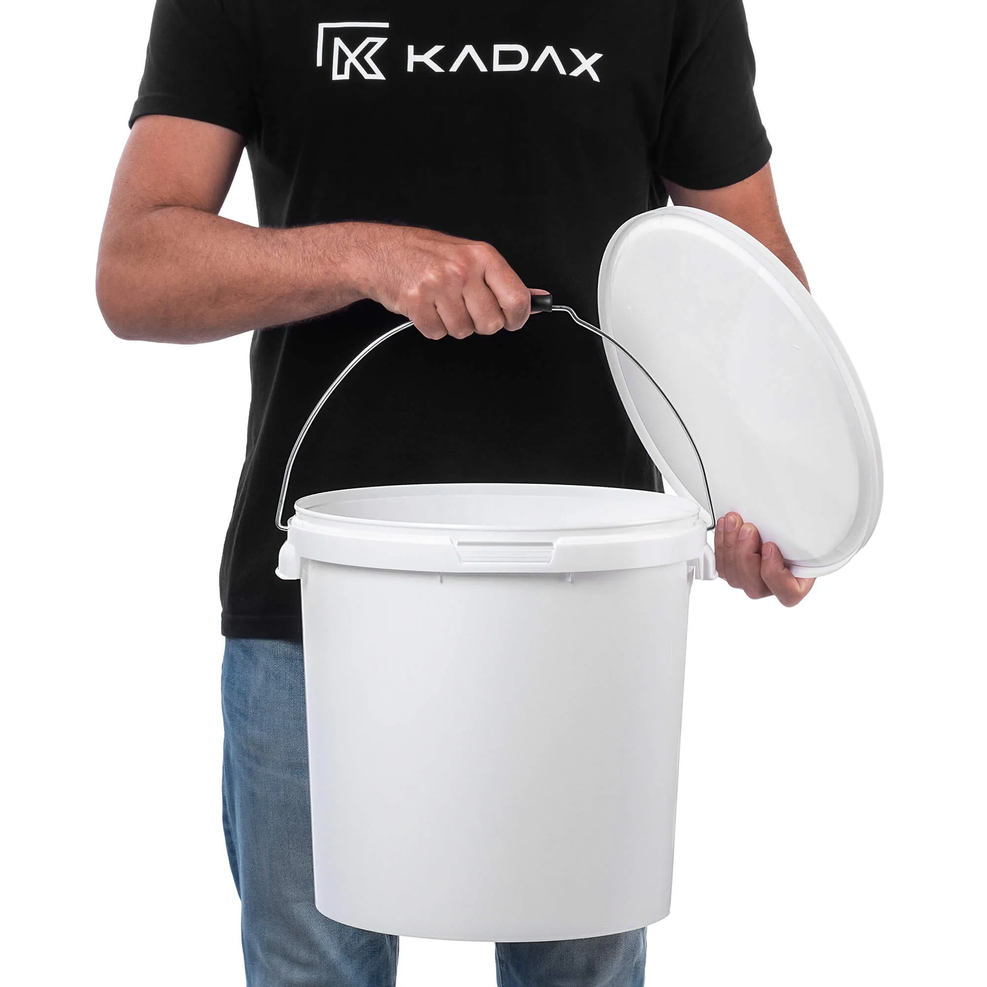 „Acerra“ fermentacijos indas su dangčiu ir rankena, 20 l, baltas + kamštis + fermentacijos užraktas