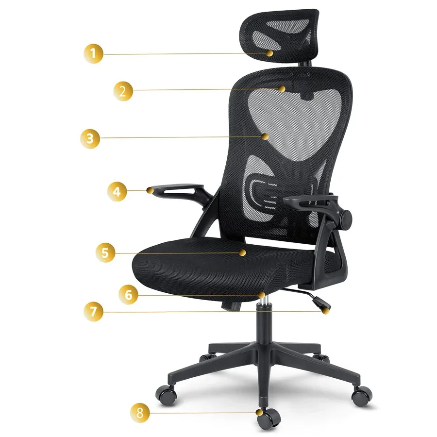 Sofotel Todden mikro tinklelio biuro kėdė, juoda - nuotrauka 1