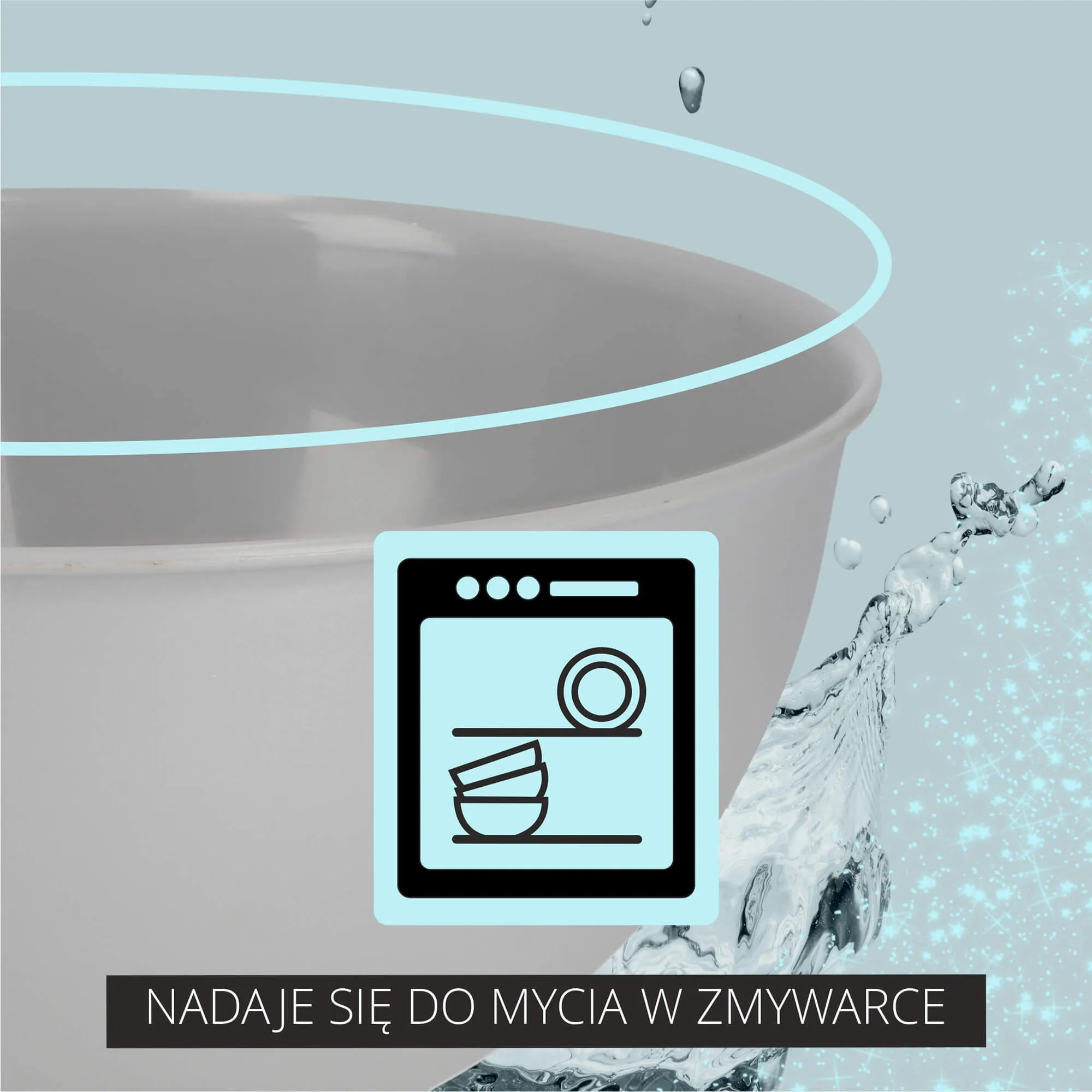 Musano 3L plastikinis virtuvės dubuo, pilkas