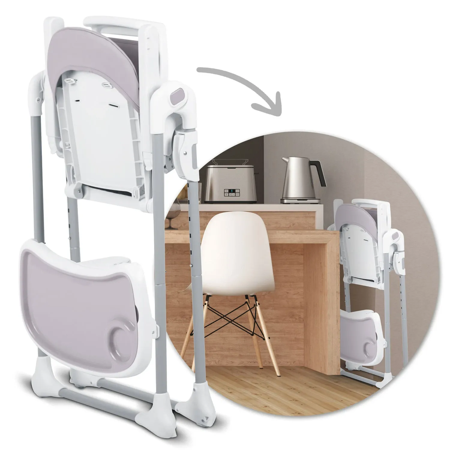 Ricokids Tulo viržių spalvos maitinimo kėdutė - nuotrauka 1