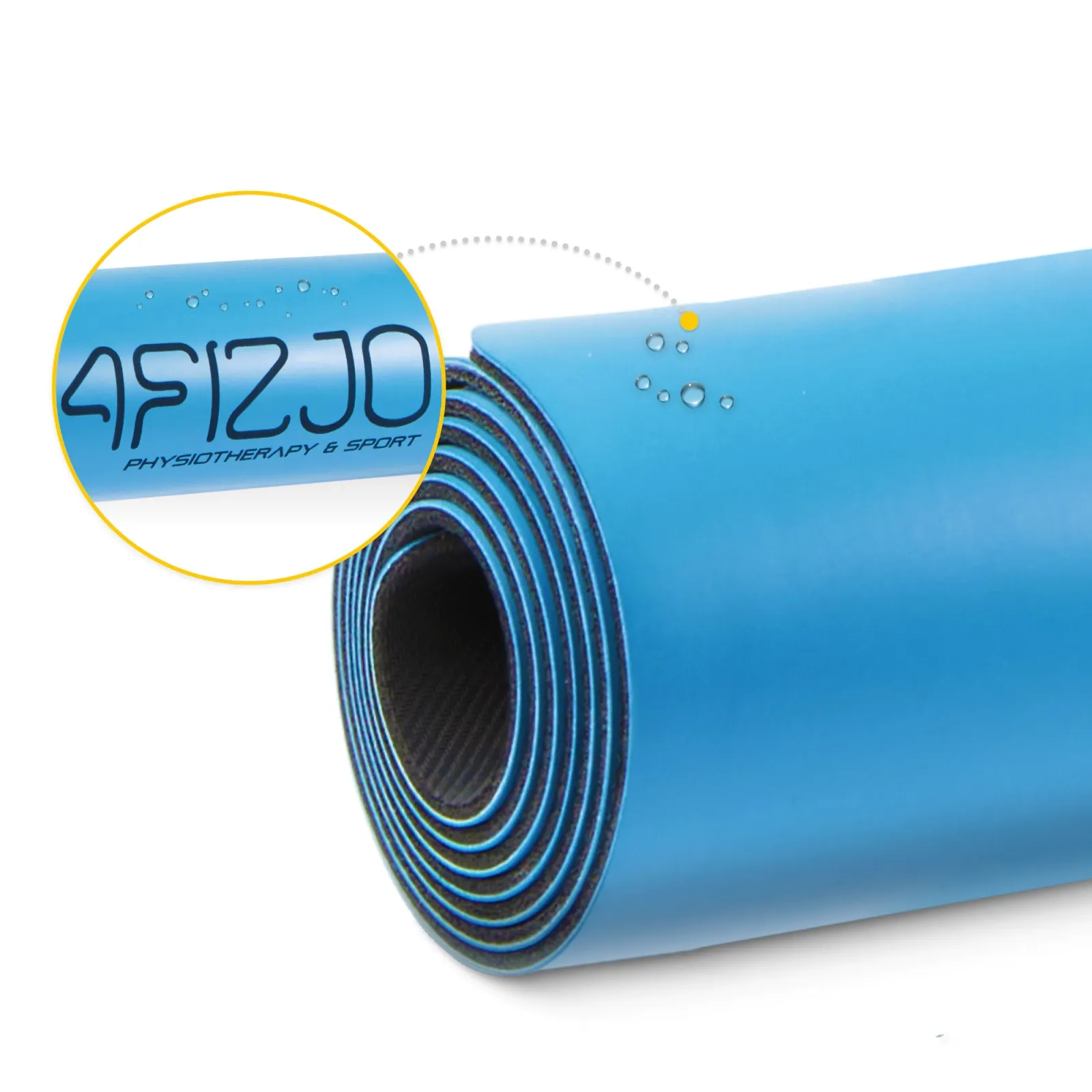 4 mm mėlynas neslystantis jogos ir mankštos kilimėlis