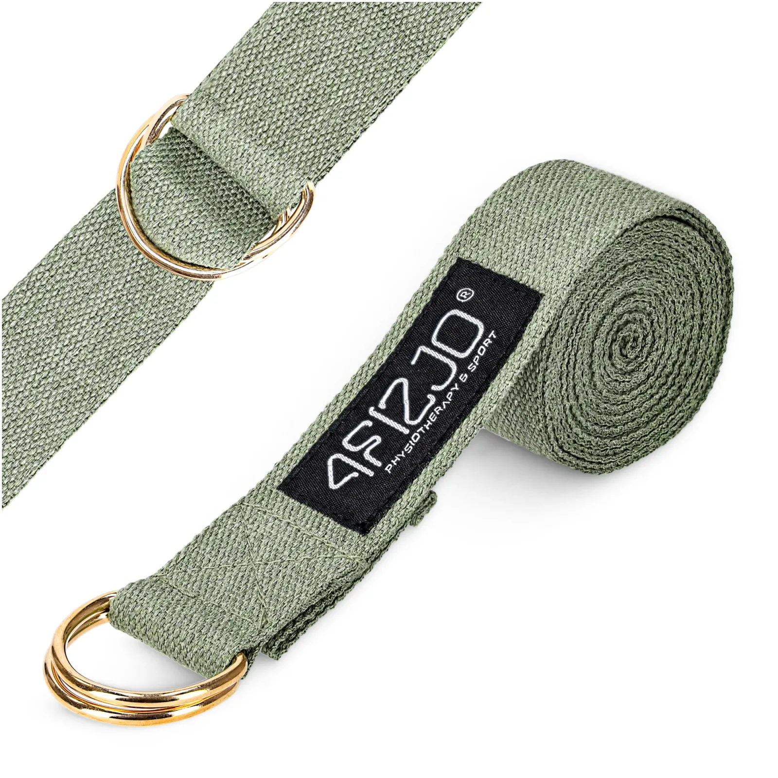 Chaki spalvos jogos dirželis