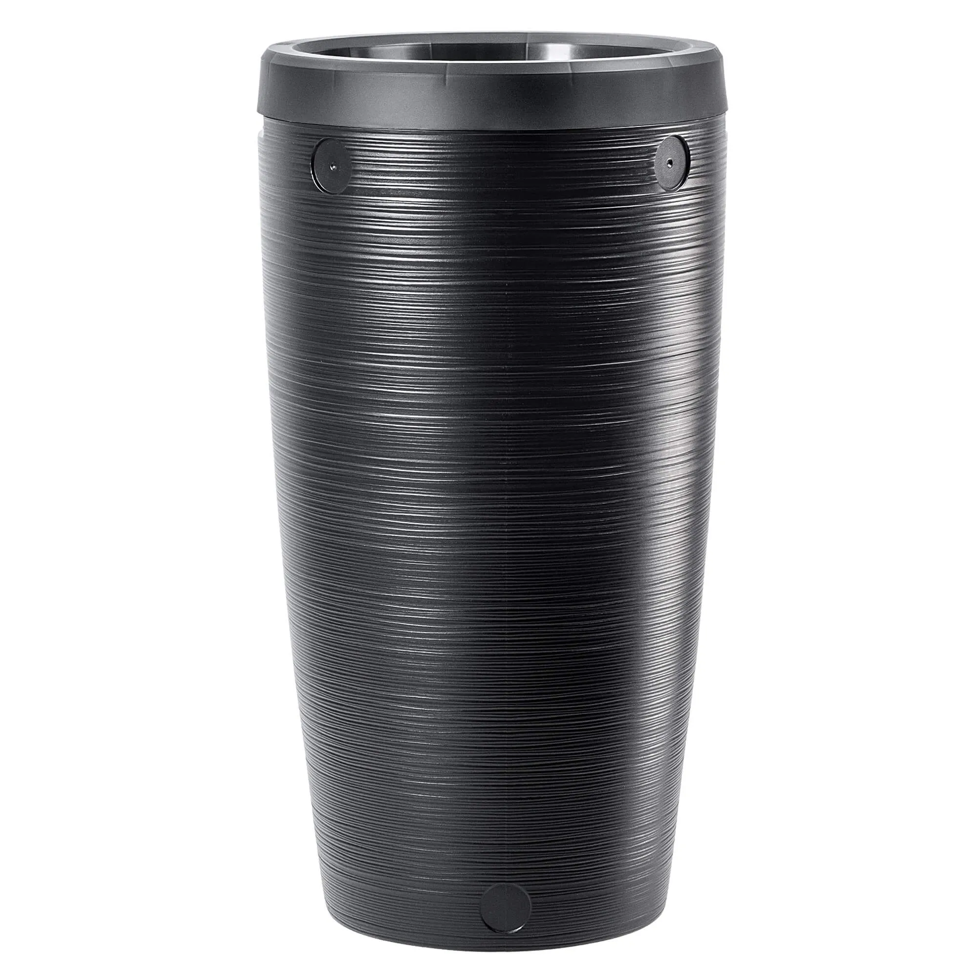 „Reveret“ 240 l lietaus vandens bakas su prijungimo komplektu, lygus, juodas