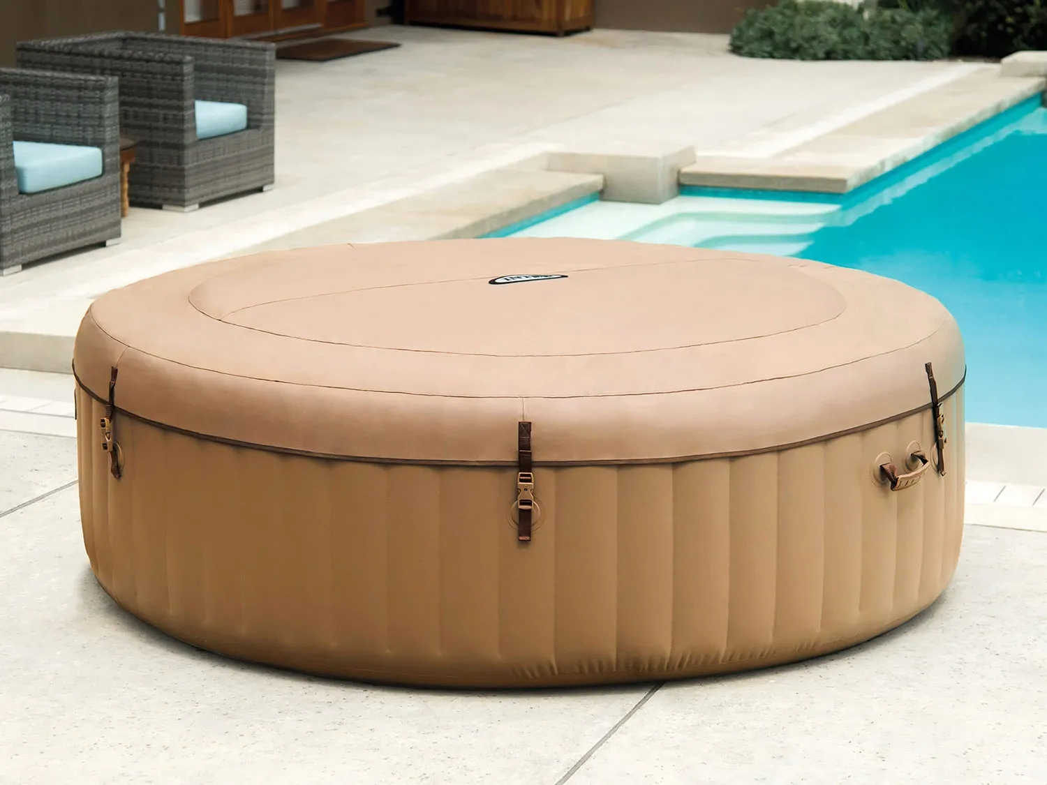Pripučiama SPA su hidromasažu 6 asmenims INTEX 28428 komplektas - nuotrauka 1