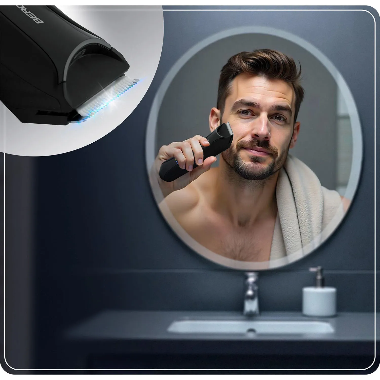 Berdsen BD-267 plaukų kirpimo mašinėlė, juoda - nuotrauka 1