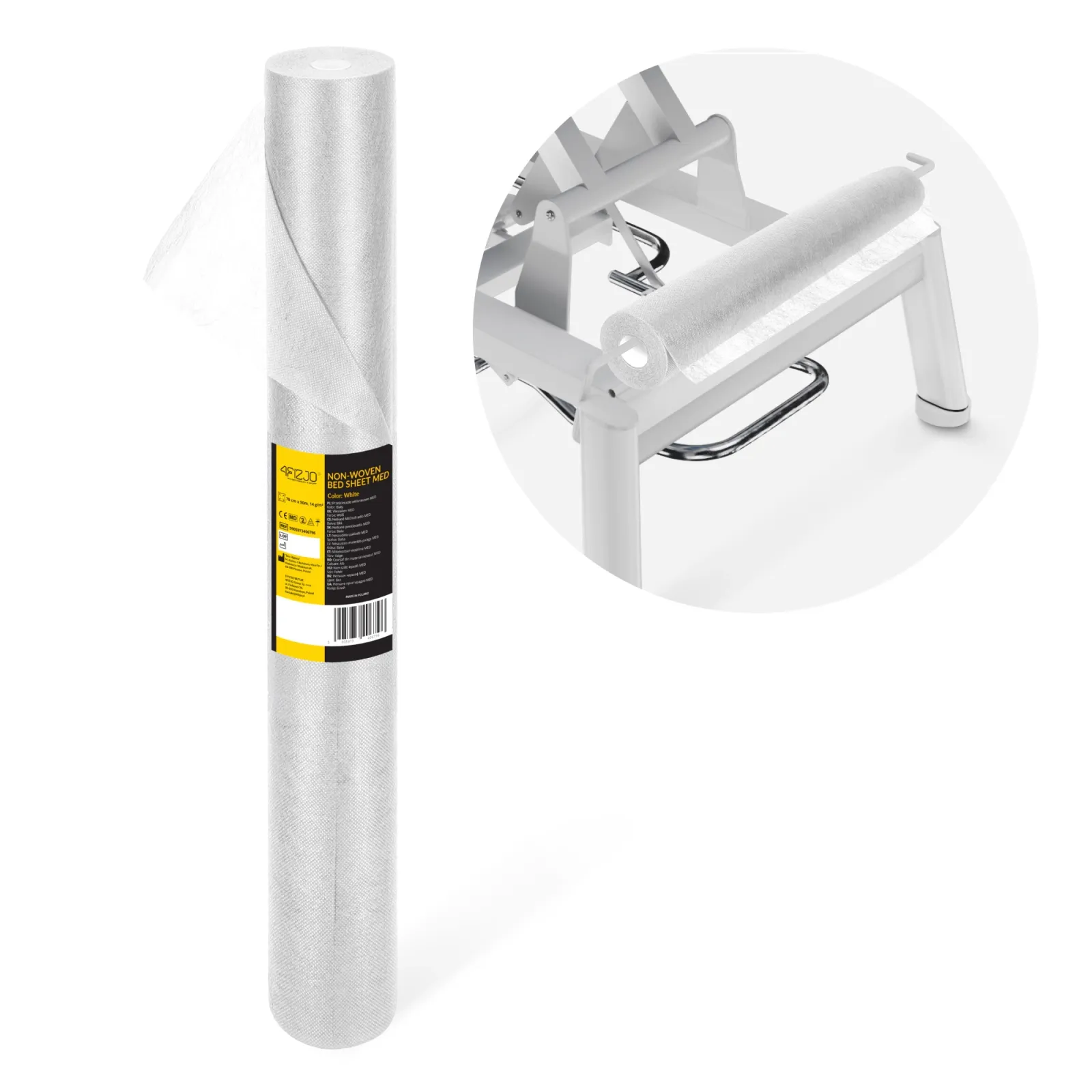 Medicininis įklotas ritinėlyje MED 70 cm x 50 m