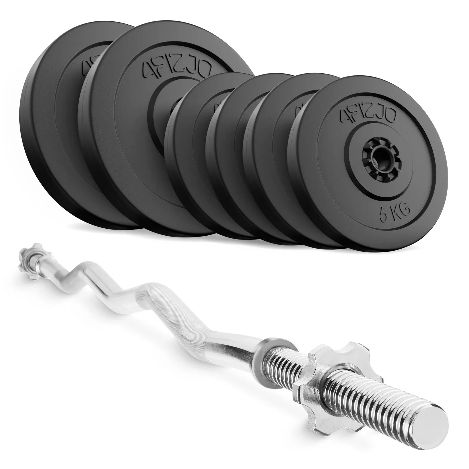 Bituminis kultūrizmo rinkinys 40 kg + šiek tiek lūžęs štangos strypas 120 cm