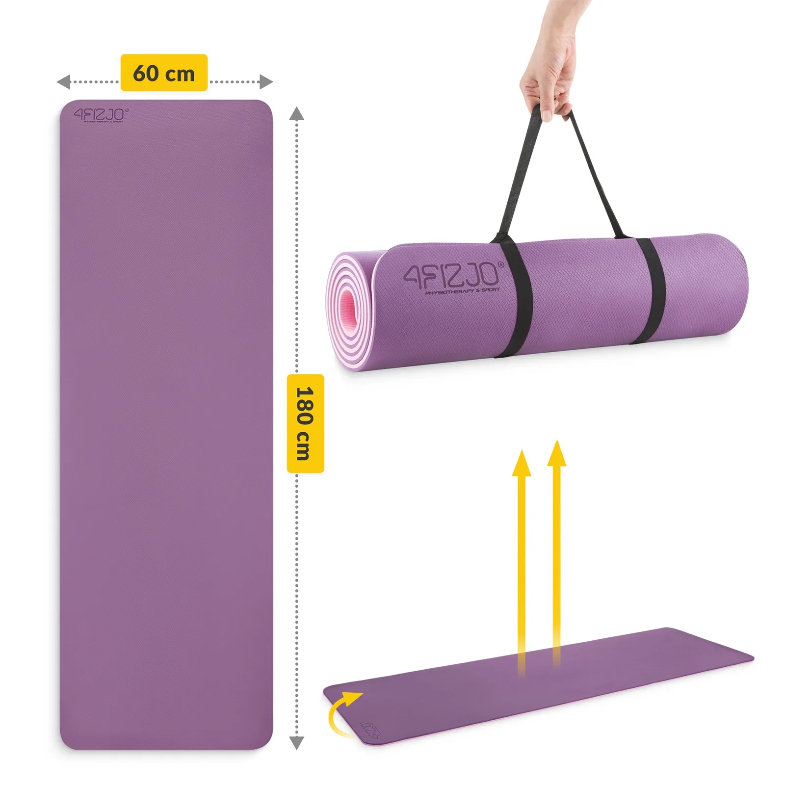 TPE neslystantis jogos ir mankštos kilimėlis