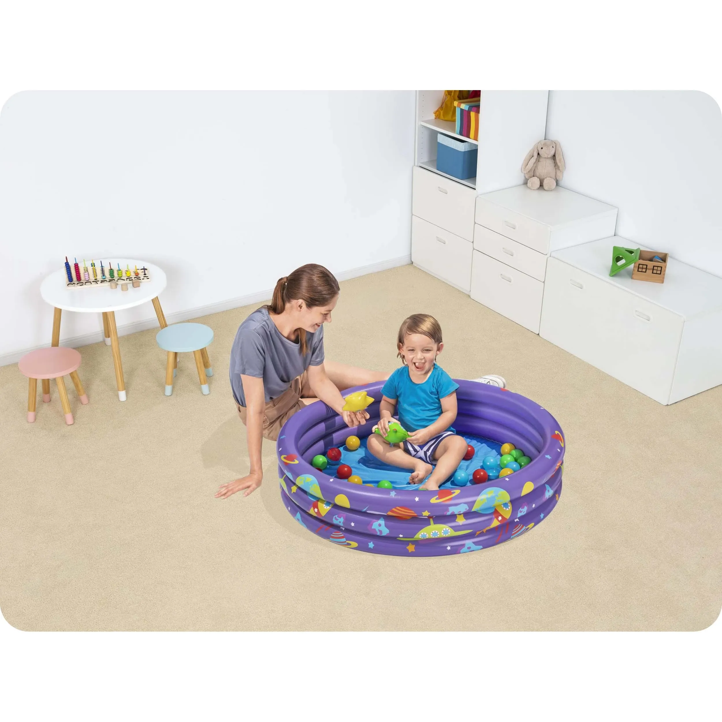 Pripučiamas baseinas 102 x 25 cm Bestway 52466 - nuotrauka 1