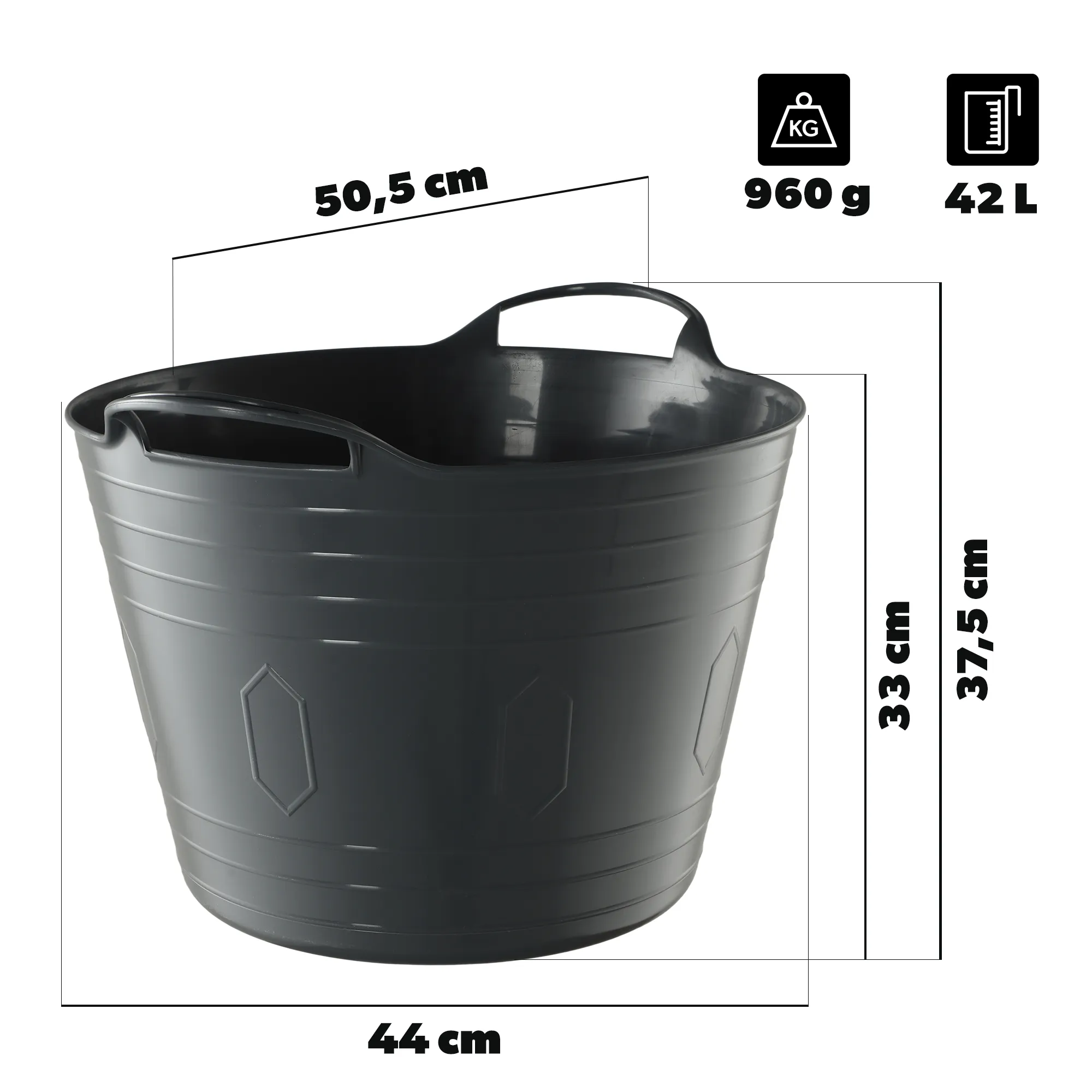 Filo daugiafunkcis skalbinių krepšys, 42 l, tamsiai pilkas