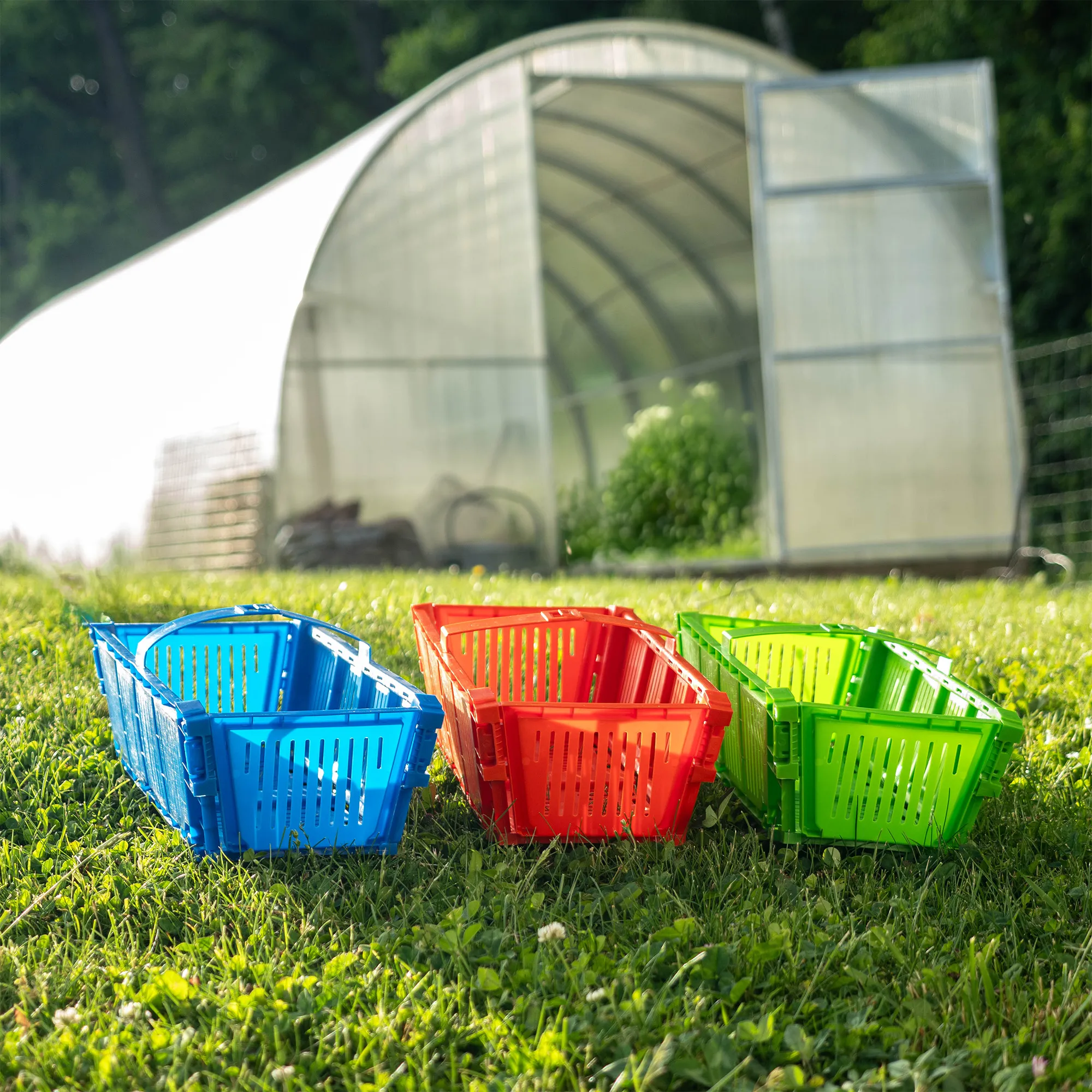 Trito sulankstomas krepšys 40×18 cm mėlynas