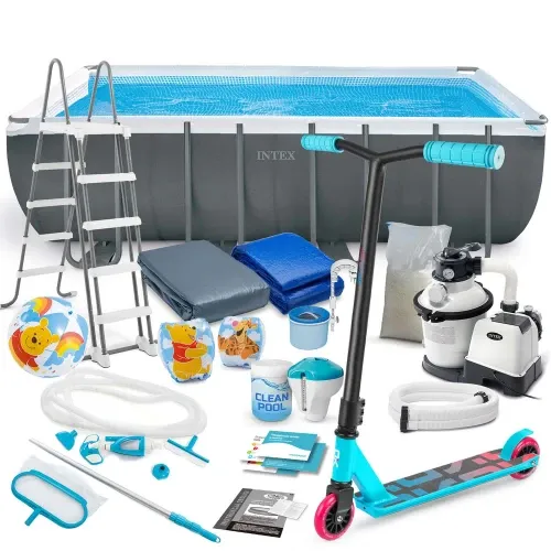 Karkasinis sodo baseinas 549 x 274 x 132 cm 21 viename INTEX 26356 + NEMOKAMAS paspirtukas - nuotrauka 1