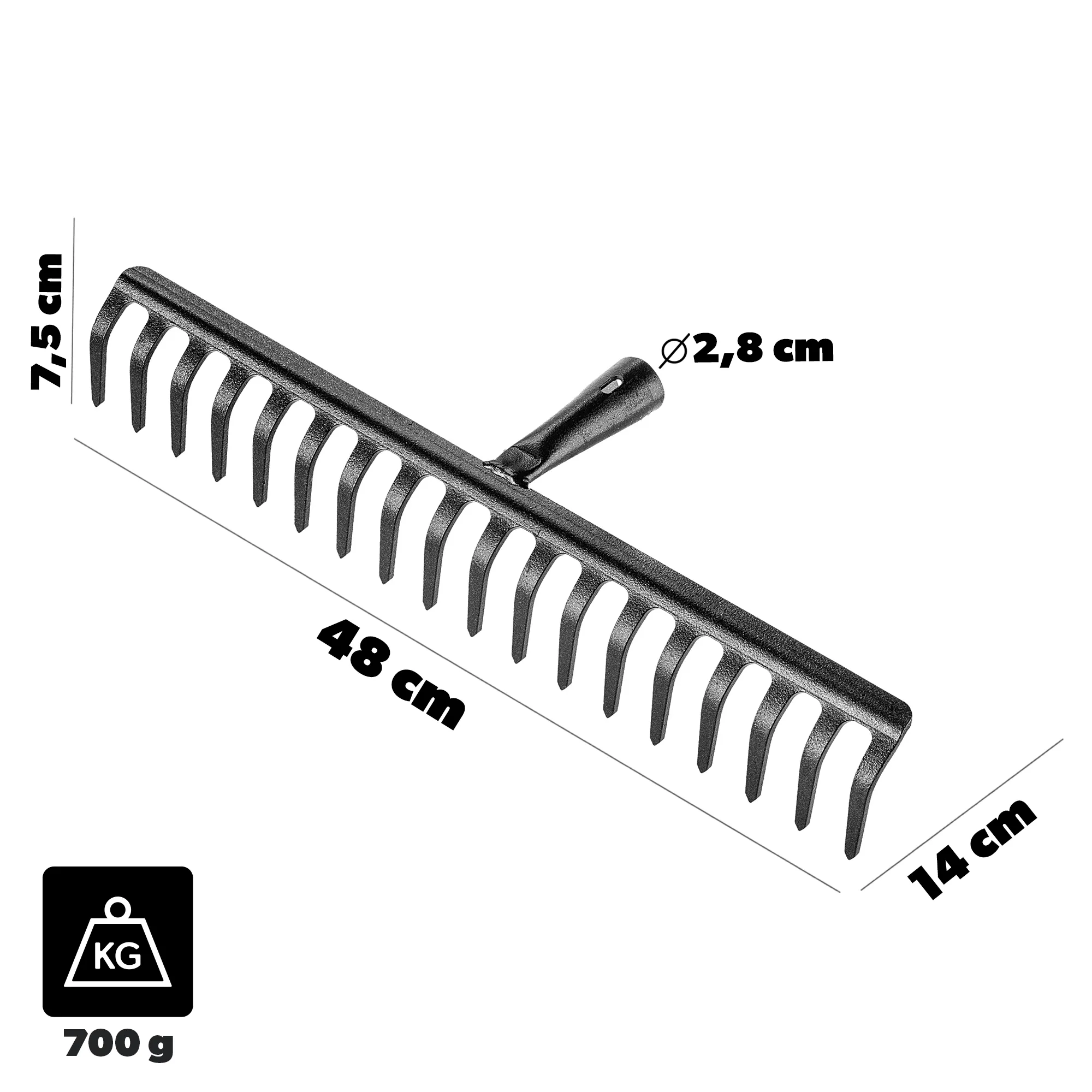 Thery 18 dantų grėblys be rankenos