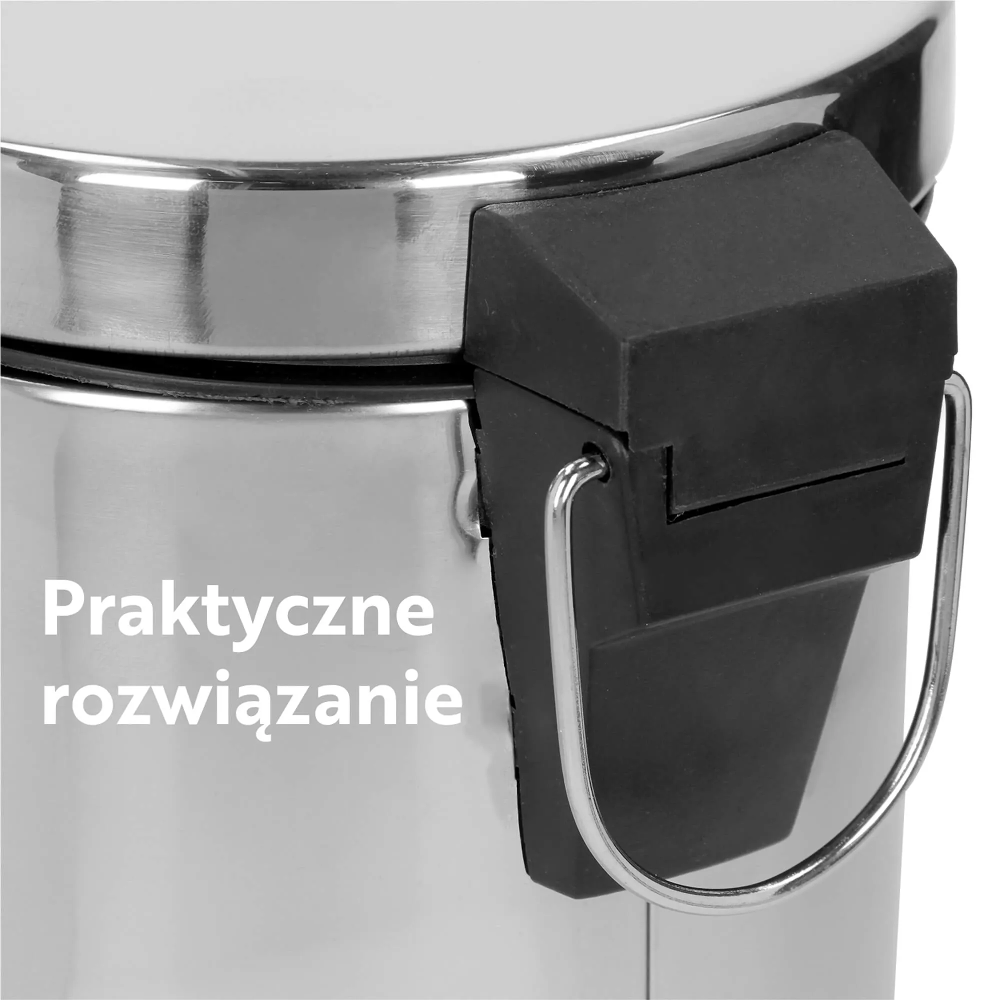 Plieninė šiukšliadėžė su pedalo atidarymu, 5 l
