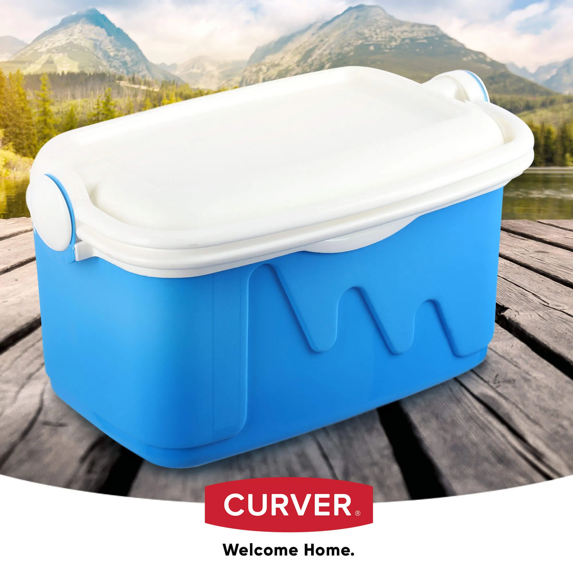 „Curver“ 10 l dviejų įdėklų aušintuvas, mėlynas