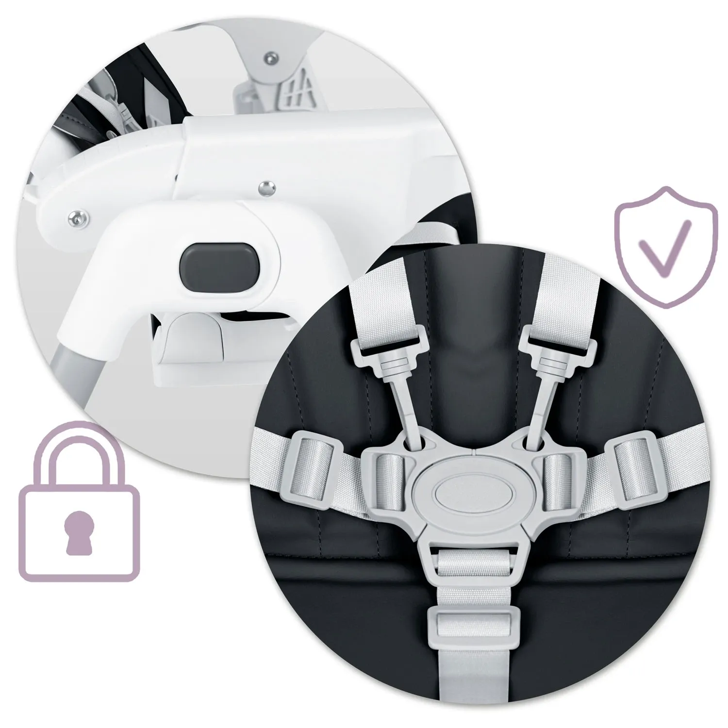 Ricokids Tulo maitinimo kėdutė, juoda - nuotrauka 1