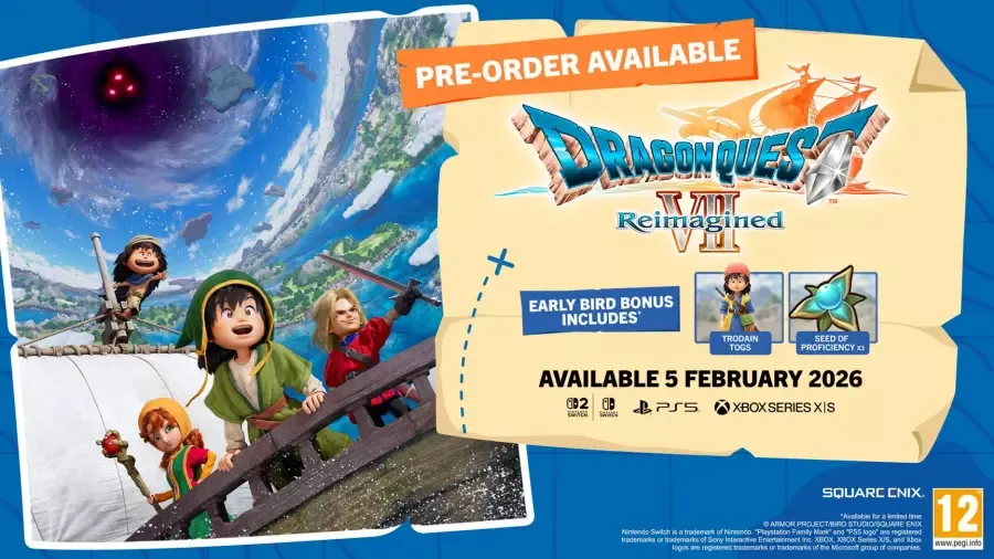 Dragon Quest VII Reimagined (Xbox Series X) - IŠANKSTINIS UŽSAKYMAS!
IŠANKSTINIS UŽSAKYMAS! PASTABA! IŠLEIDIMO DATA / PRISTATYMO DATA GALI KEISTIS!
PASTABA! I