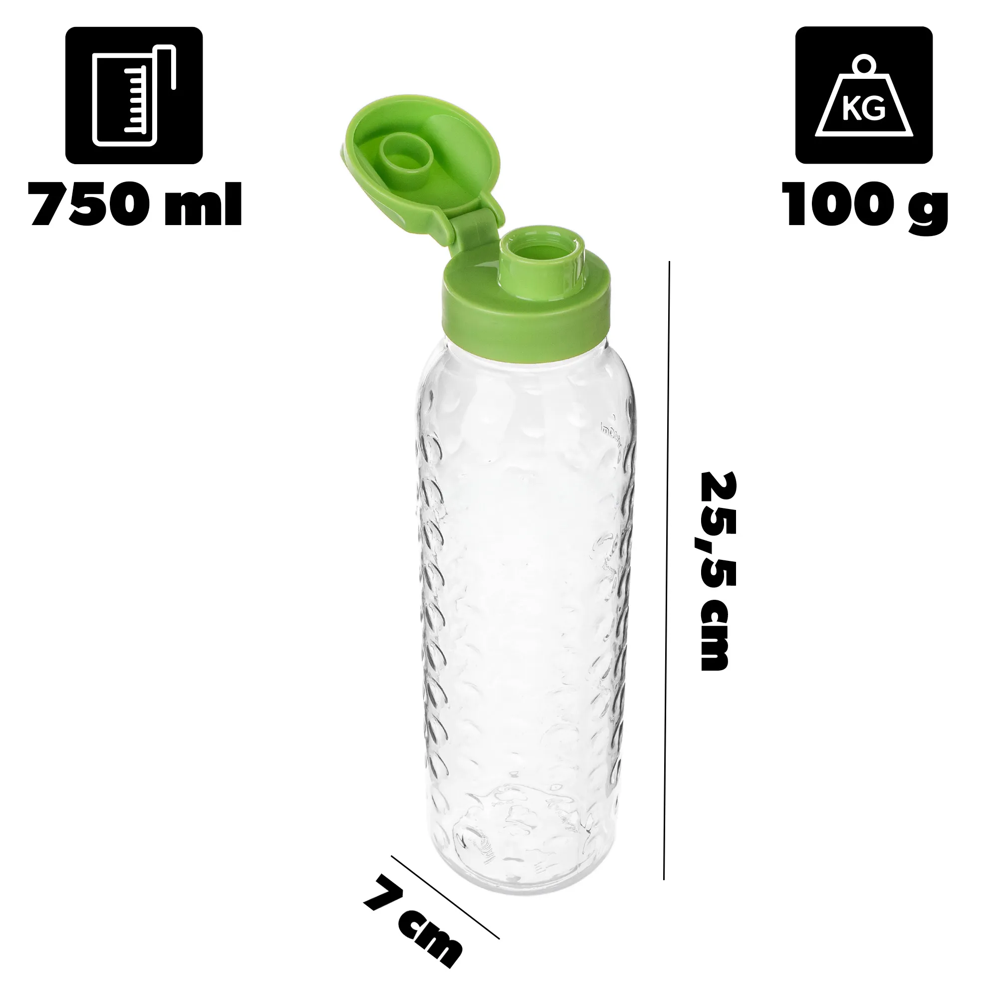 Curver Dots vandens butelis 0,75 l