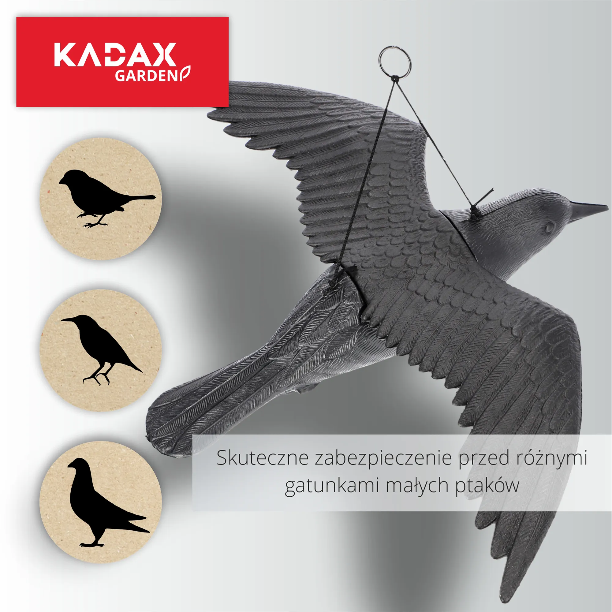 Didelis varnas skrydžio metu 56 cm, paukščių baidyklė