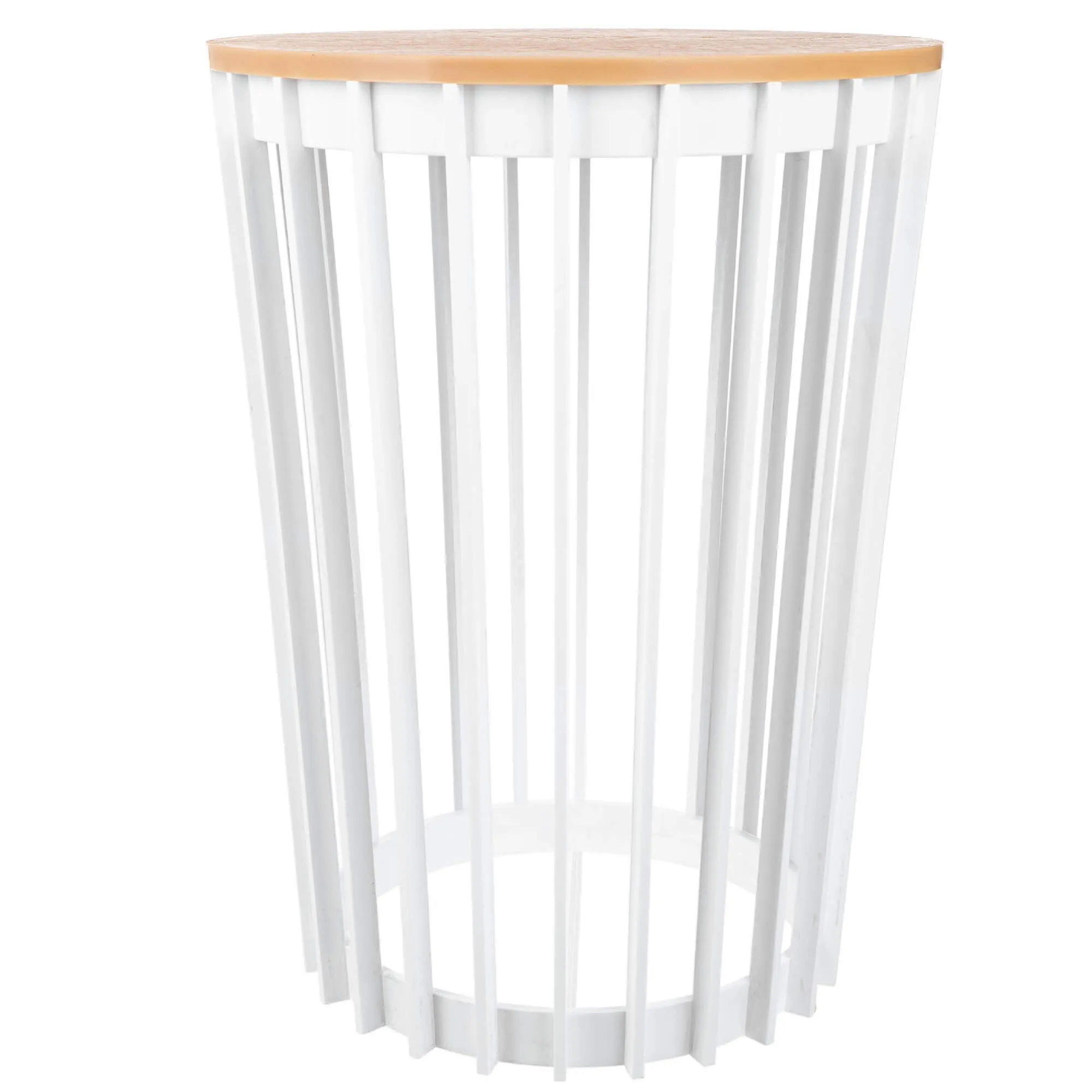 Aytre dvipusis augalų stovas 54 cm baltas + natūralaus medžio stalviršis