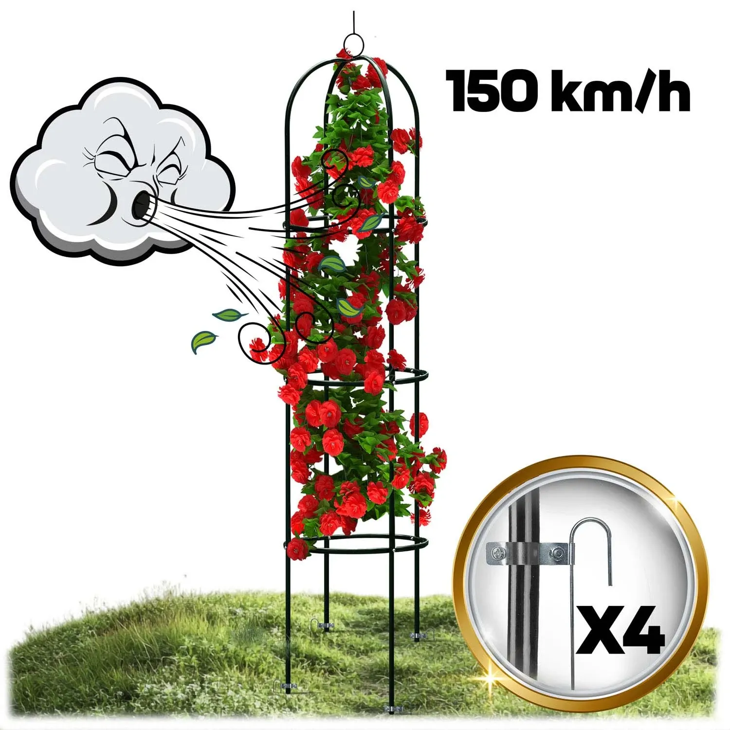 Sodo pavėsinės kolona 200 cm Plonos PL-992 - nuotrauka 1