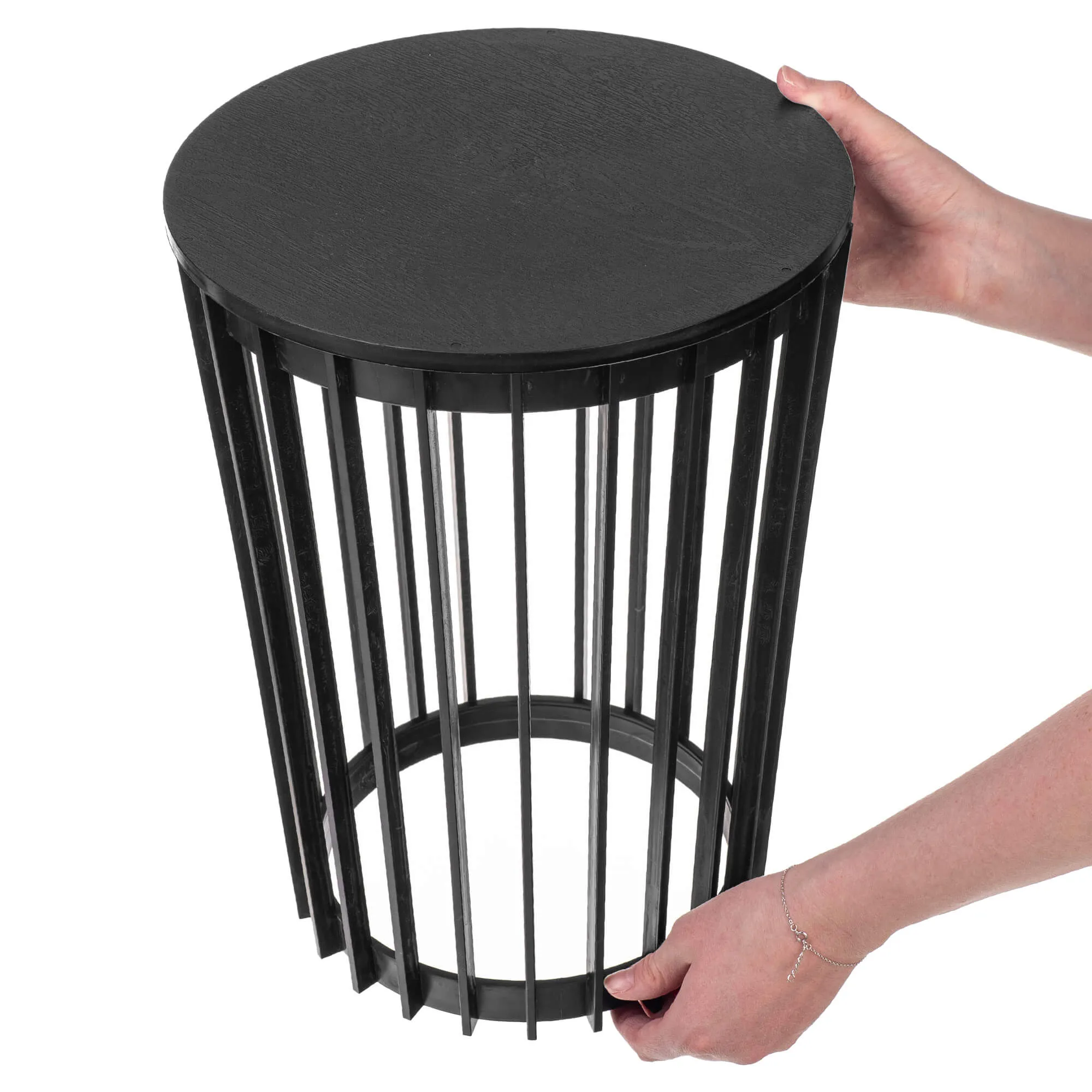 Aytre dvipusis augalų stovas 54 cm juodas + juodas stalviršis