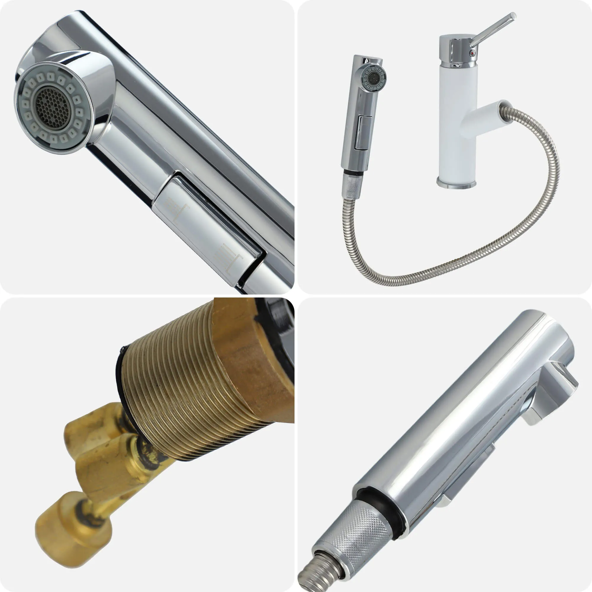 Gospo Cado virtuvės maišytuvas su įvadu, baltas