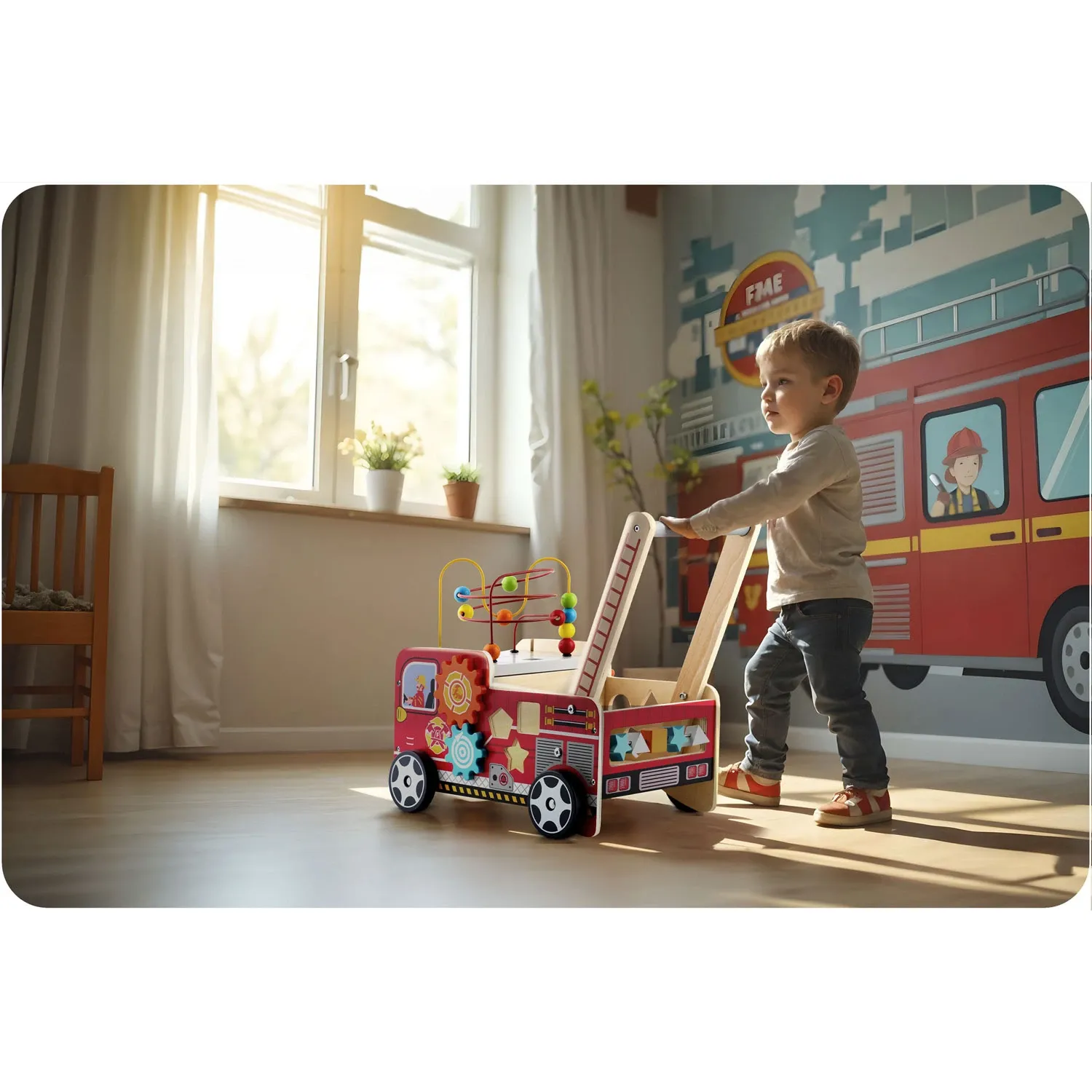 Medinis ugniagesių komandos vaikštynė RK-873 Ricokids - nuotrauka 1