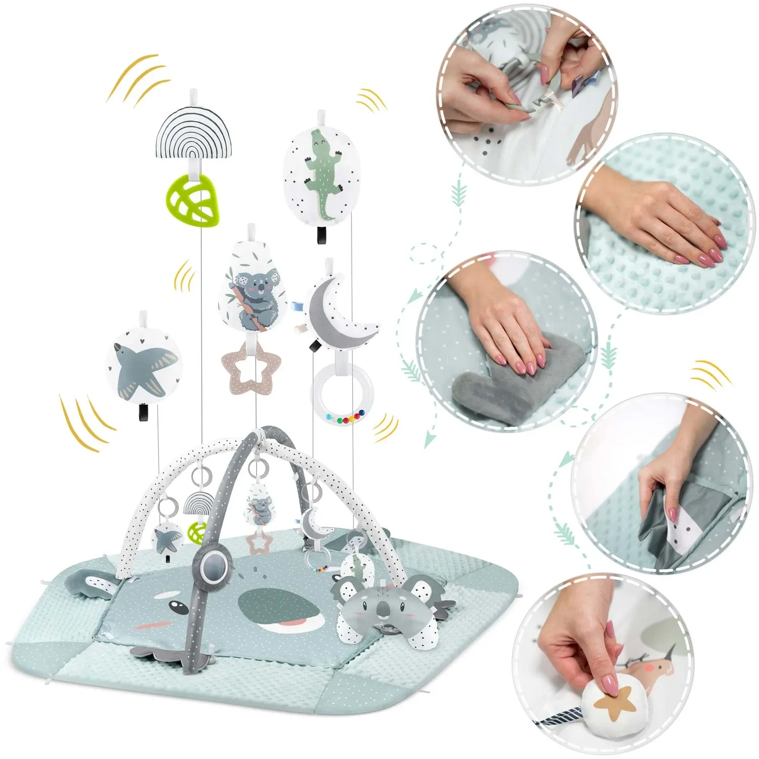 Interaktyvus edukacinis kilimėlis 136 x 136 cm Koala Nukido - nuotrauka 1