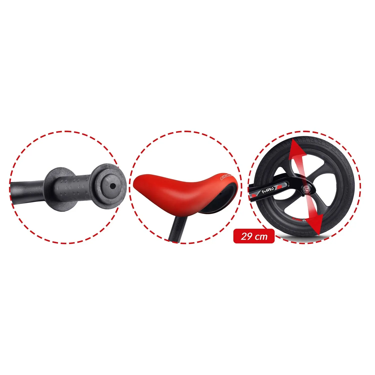 Ricokids FUNNU balansinis dviratis vaikams - nuotrauka 1