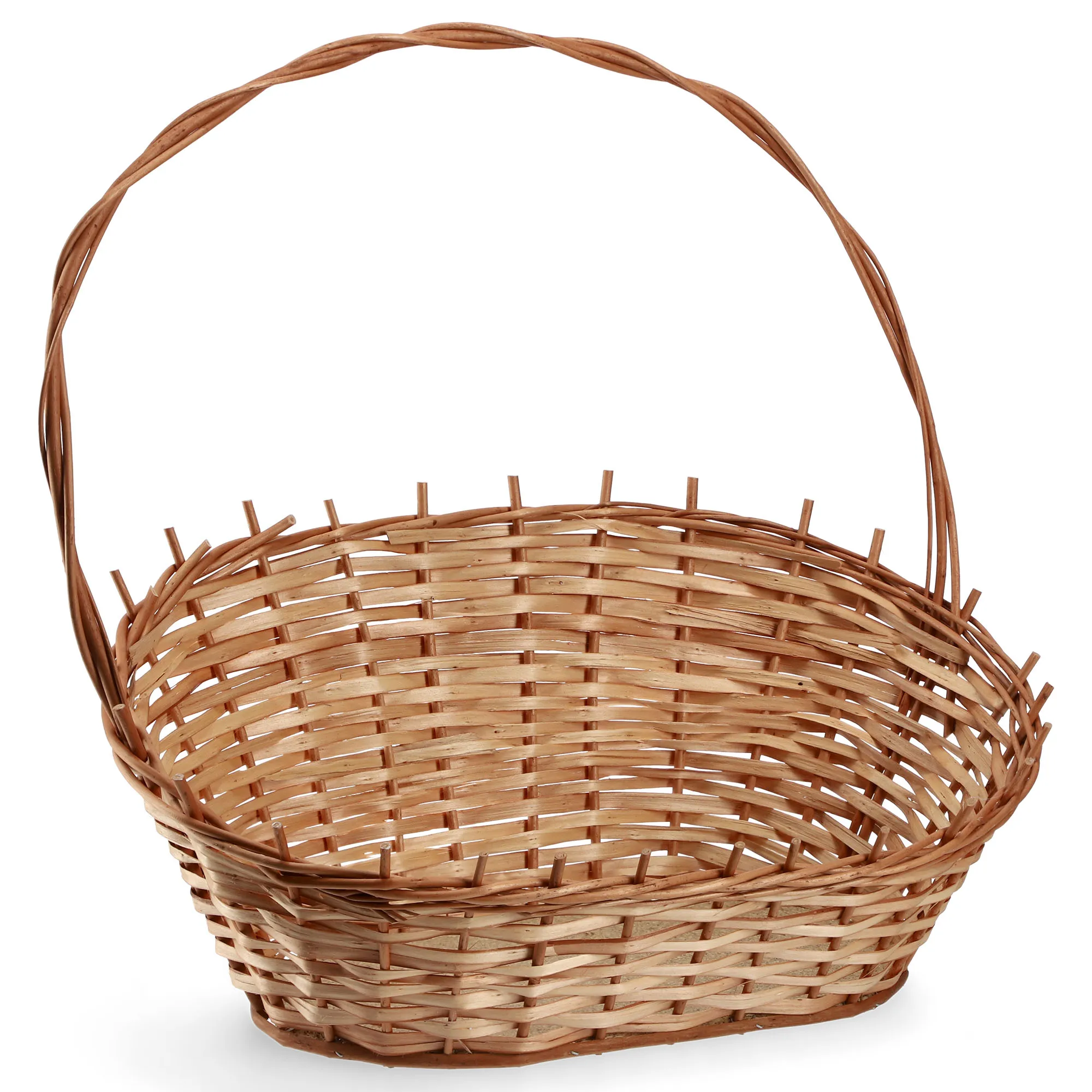 Medinis pinti dovanų krepšelis, natūralus, didelis