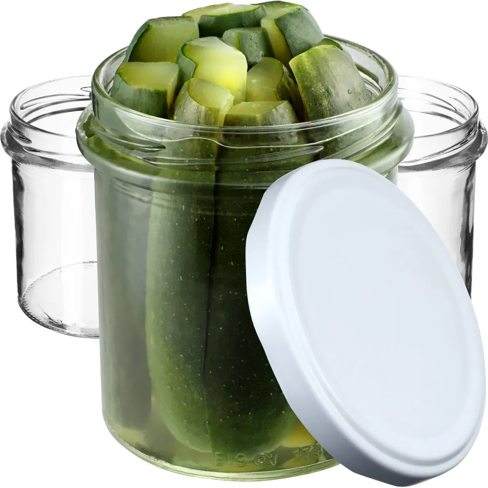 Avila konservavimo stiklainiai 350 ml 100 vnt. 82 mm + balti dangteliai