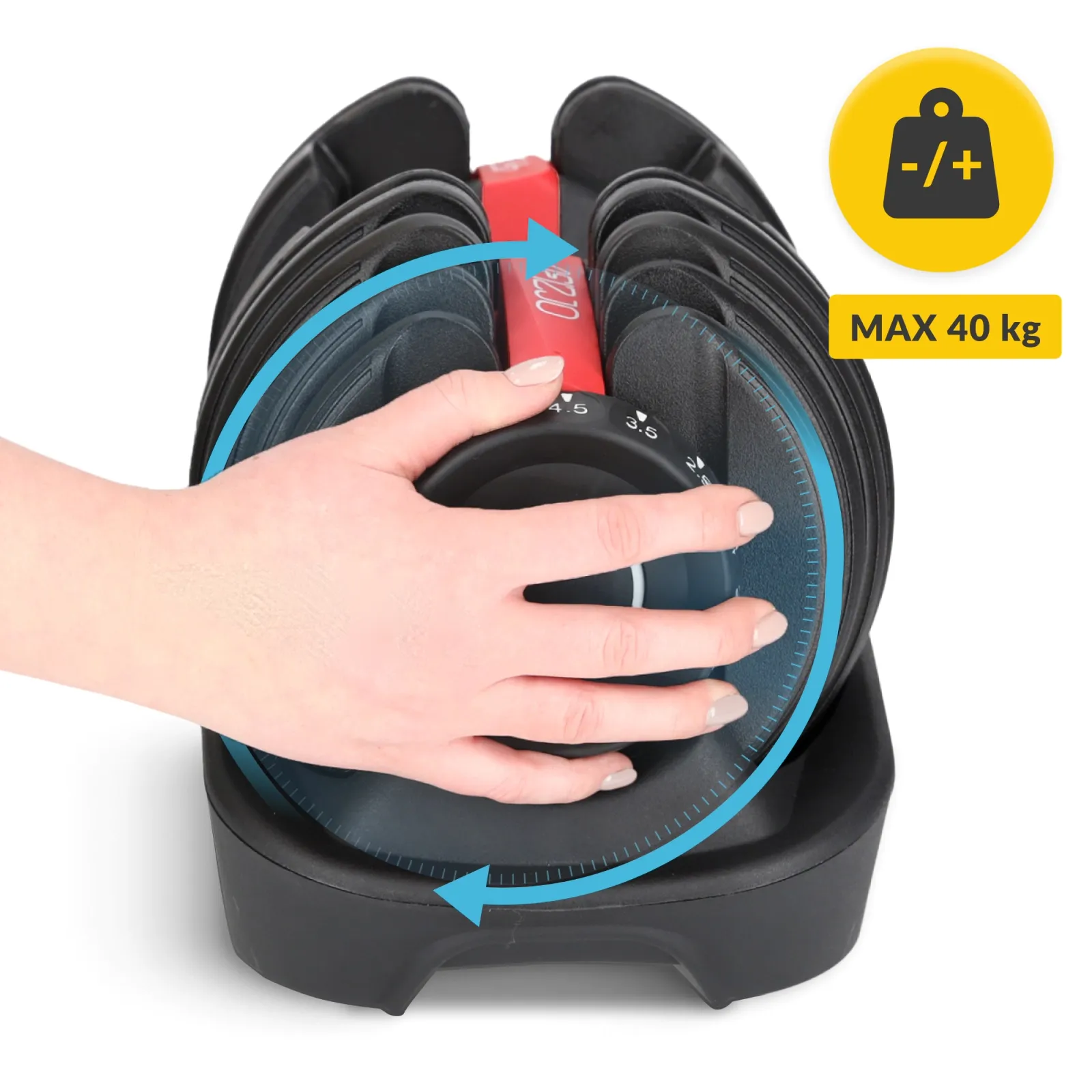 Aukščiausios kokybės reguliuojamo svorio hantelis 40 kg