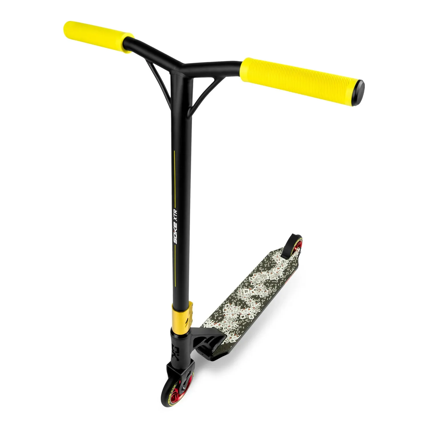 SOKE XTR triukų paspirtukas juodas ir geltonas - nuotrauka 1