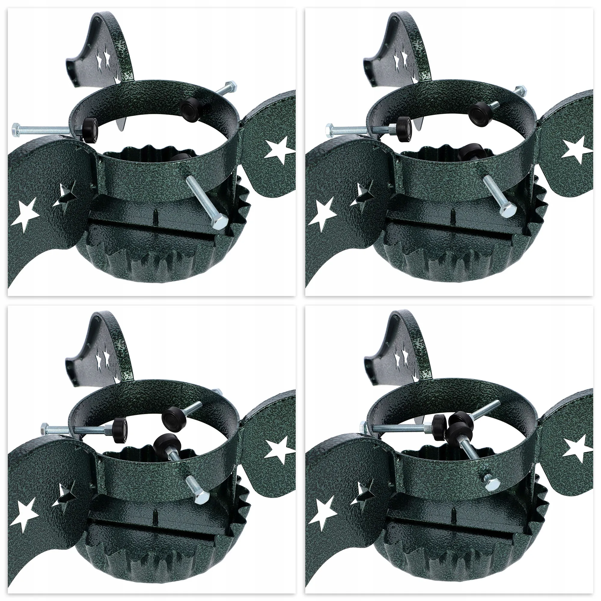 Kalėdų eglutės stovas iš plieno, 70 cm, žalias