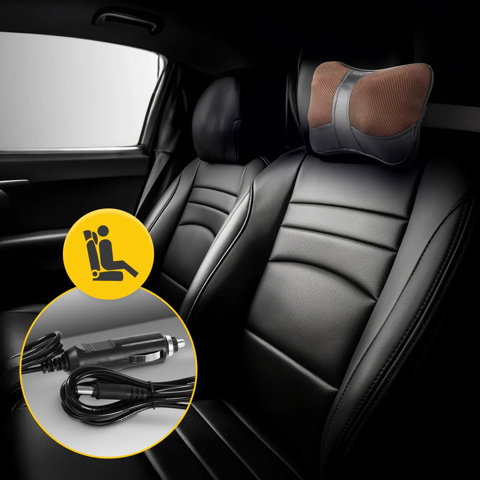 SHIATSU ULTRA+ masažinė pagalvėlė ruda