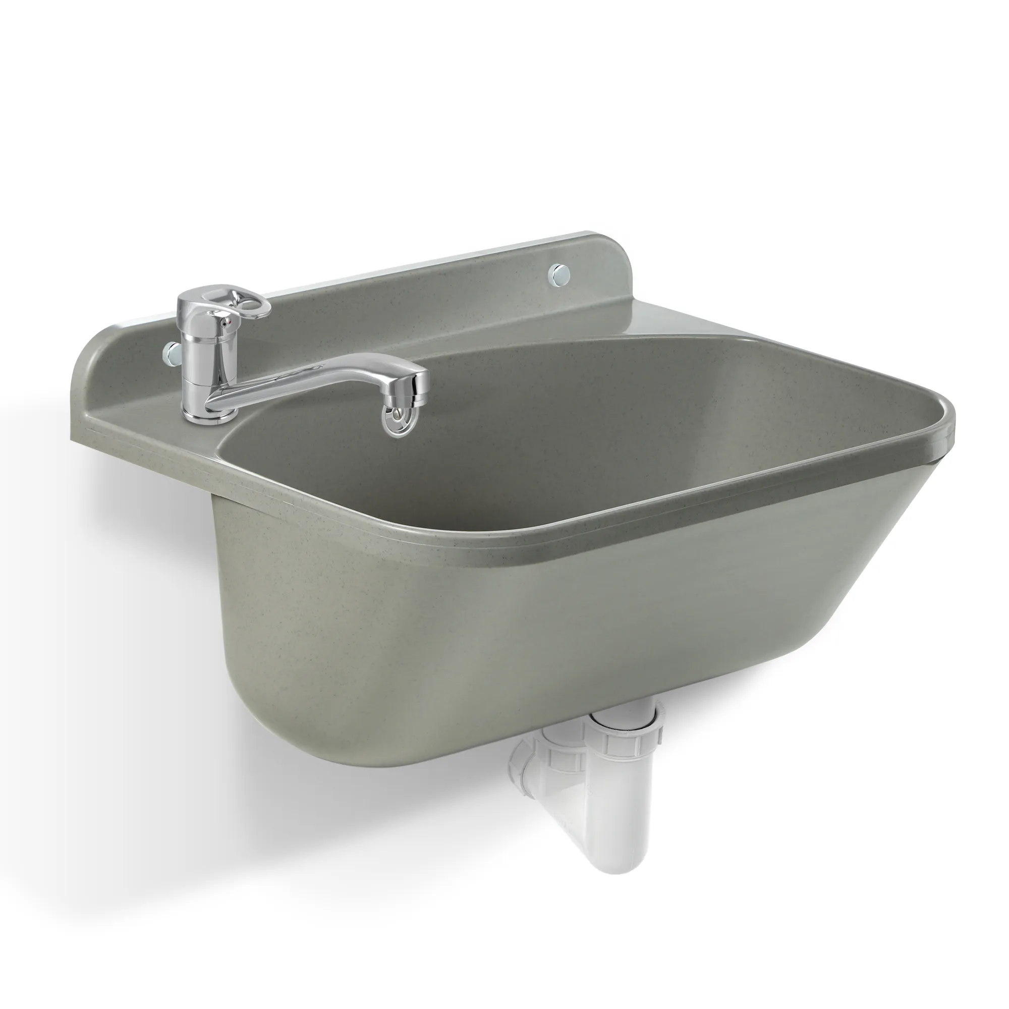 Gospo Eko kriauklė su pasukamu maišytuvu, pilka