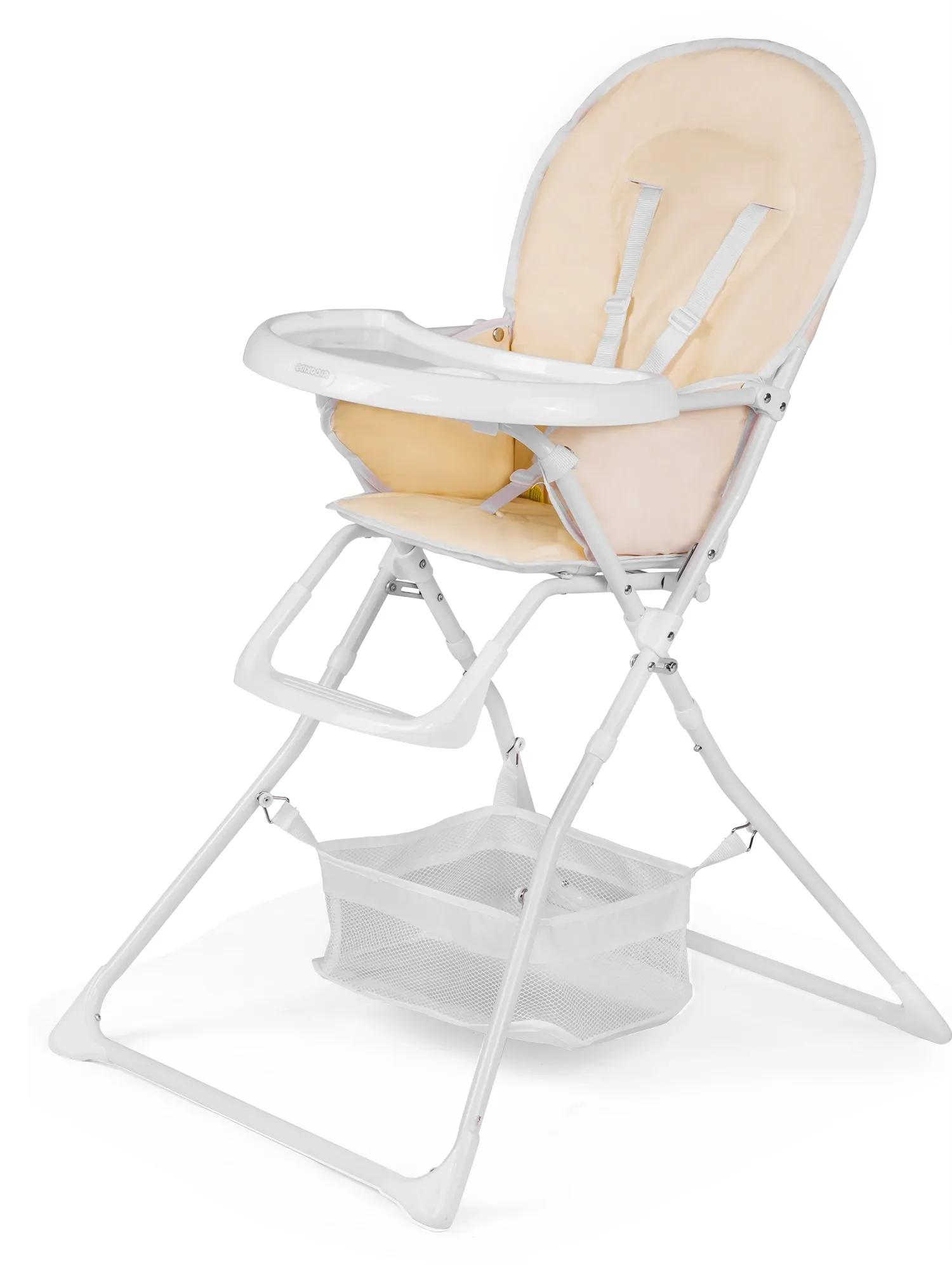 Ricokids FANDO kreminės spalvos maitinimo kėdutė su staliuku + nemokamas krepšelis - nuotrauka 1