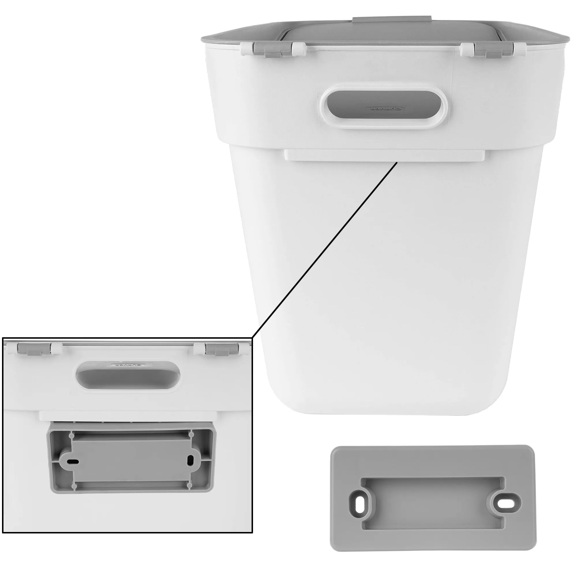 Curver Ready to Collect 20 l šiukšliadėžė, balta