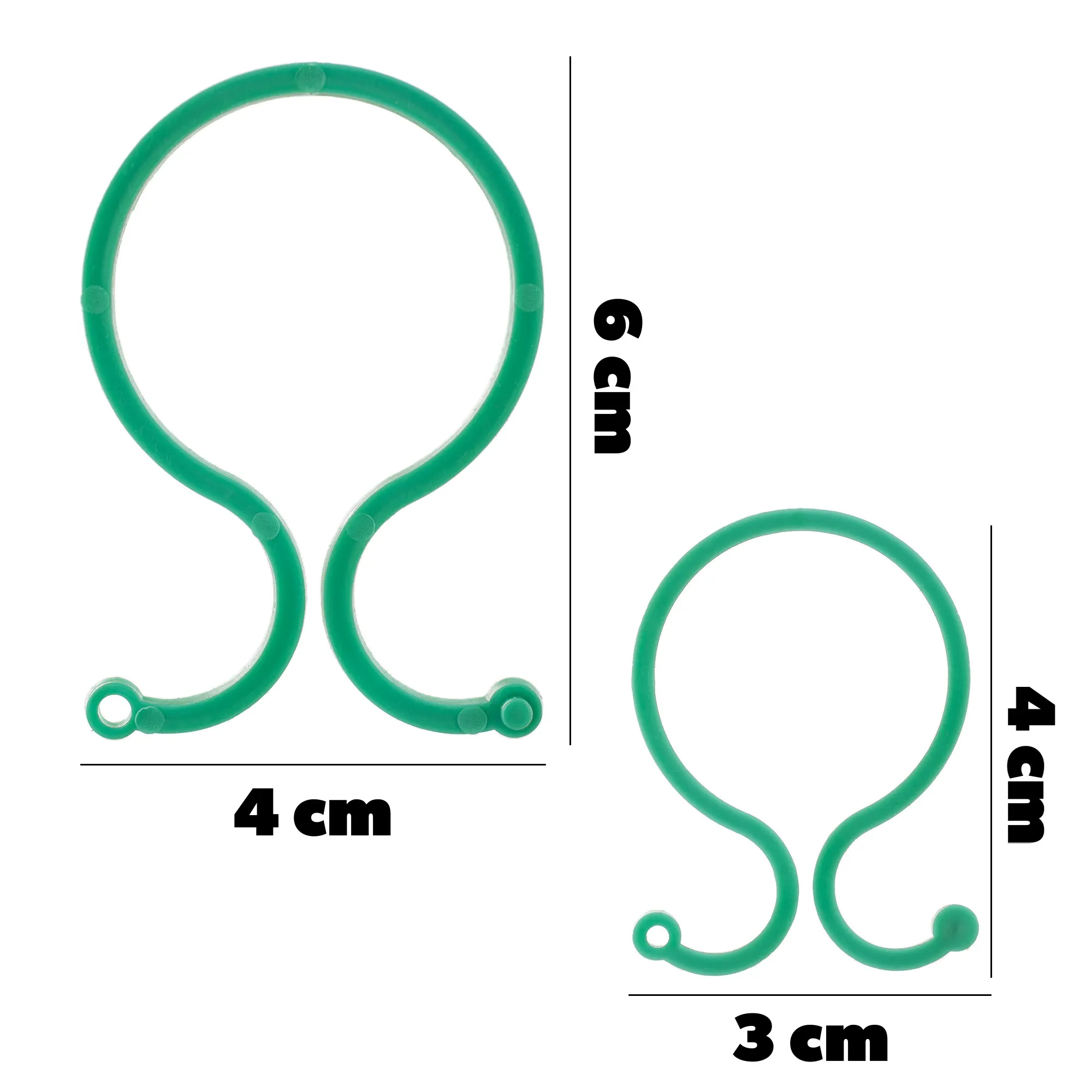 Vionati augalų segtukai žali, 40 vnt., 2 dydžiai