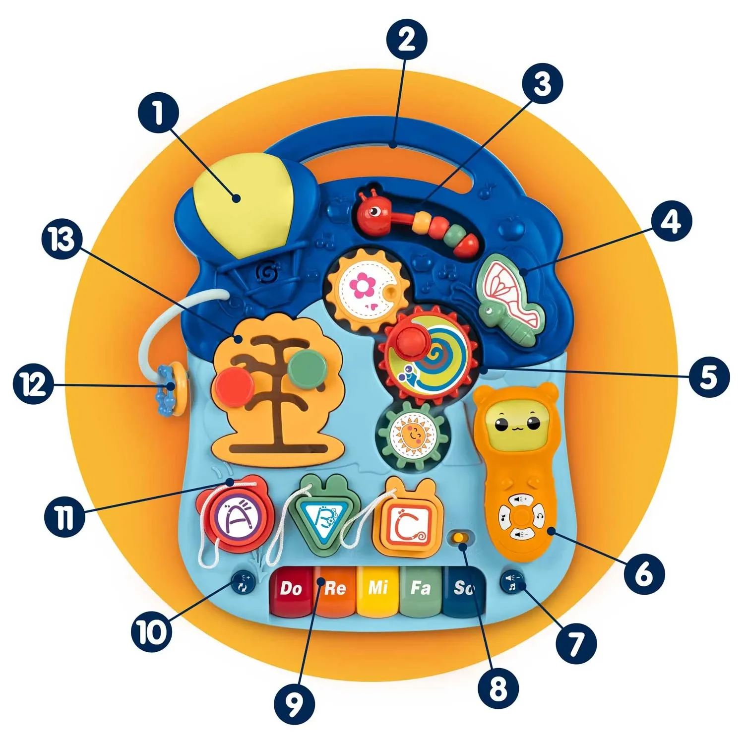 Ricokids 4 viename edukacinis stalas mėlynas 781900 - nuotrauka 1