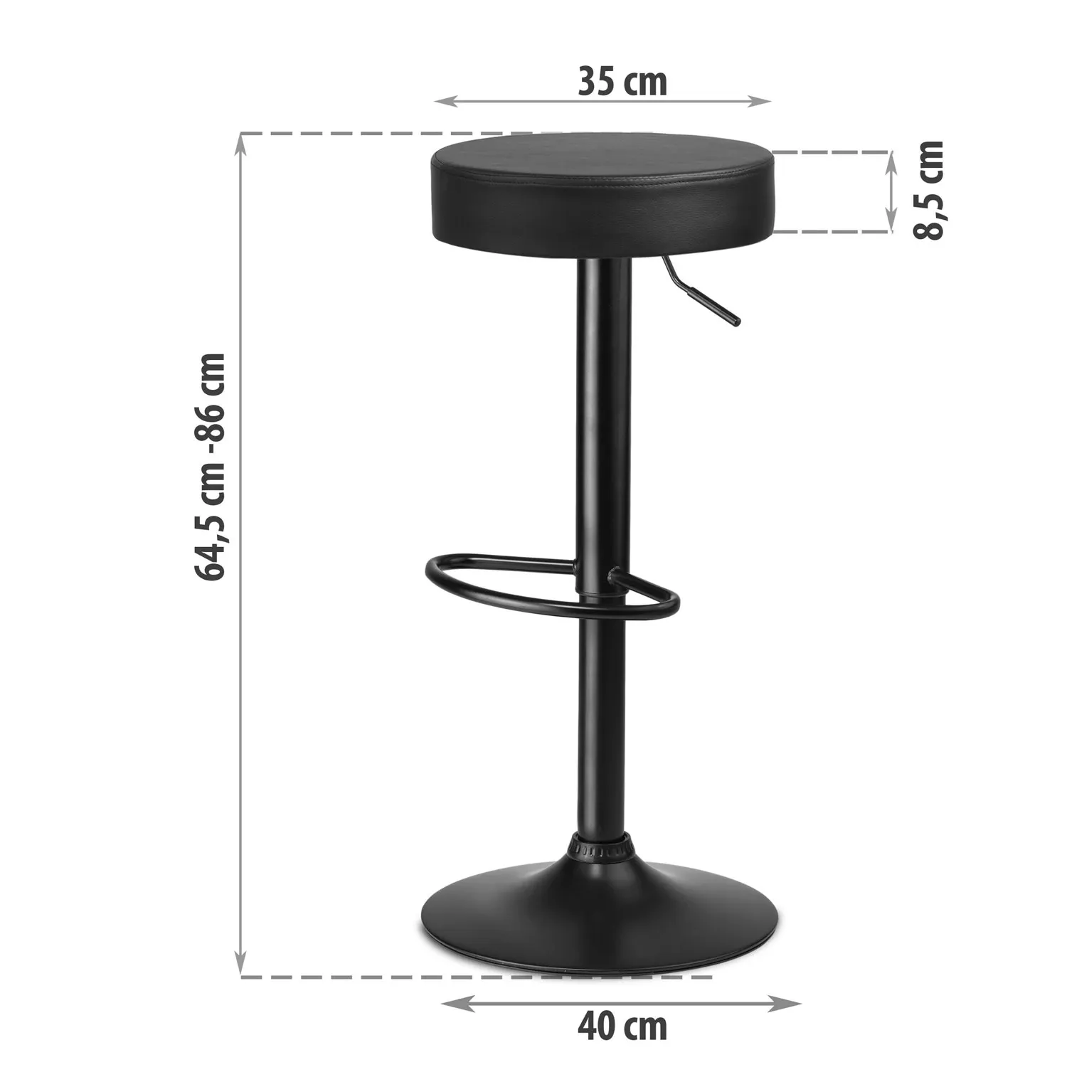 Imago juoda baro kėdė - 2 dalys - nuotrauka 1