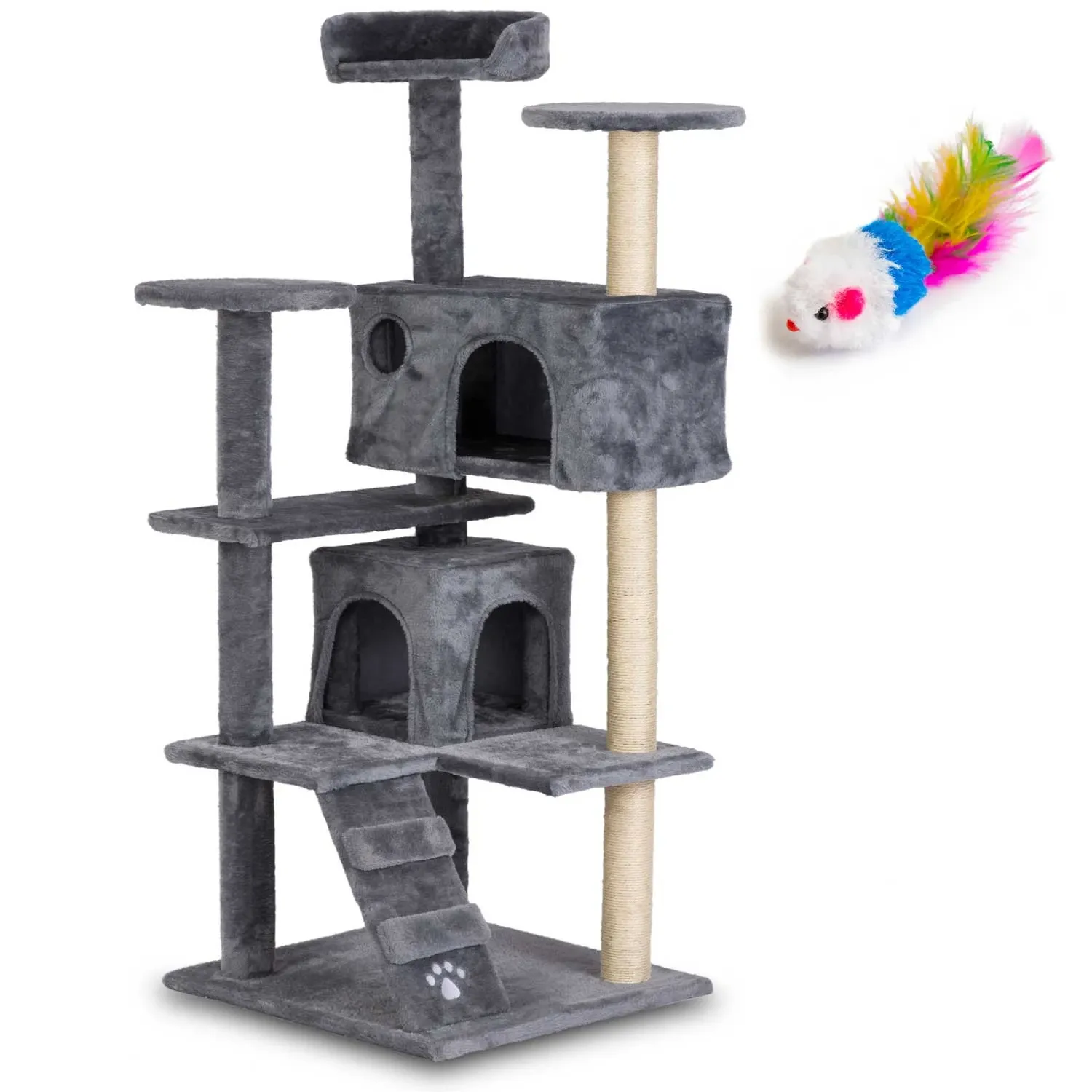 Katės draskyklė pilka 130 cm DR-212 pilka - nuotrauka 1